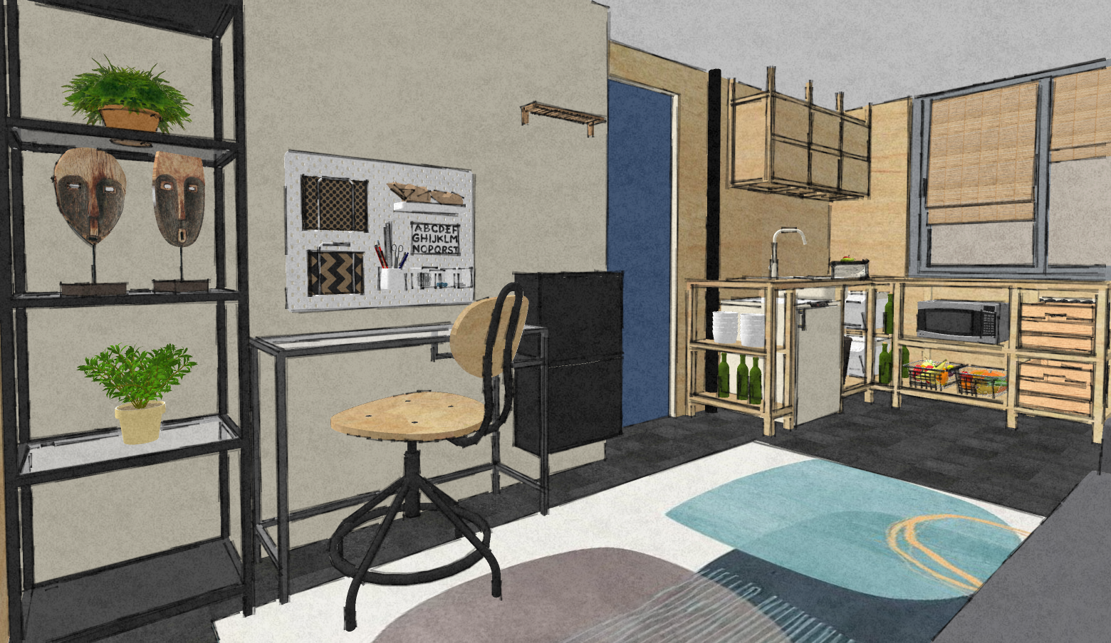 Home Office for Tiny Space