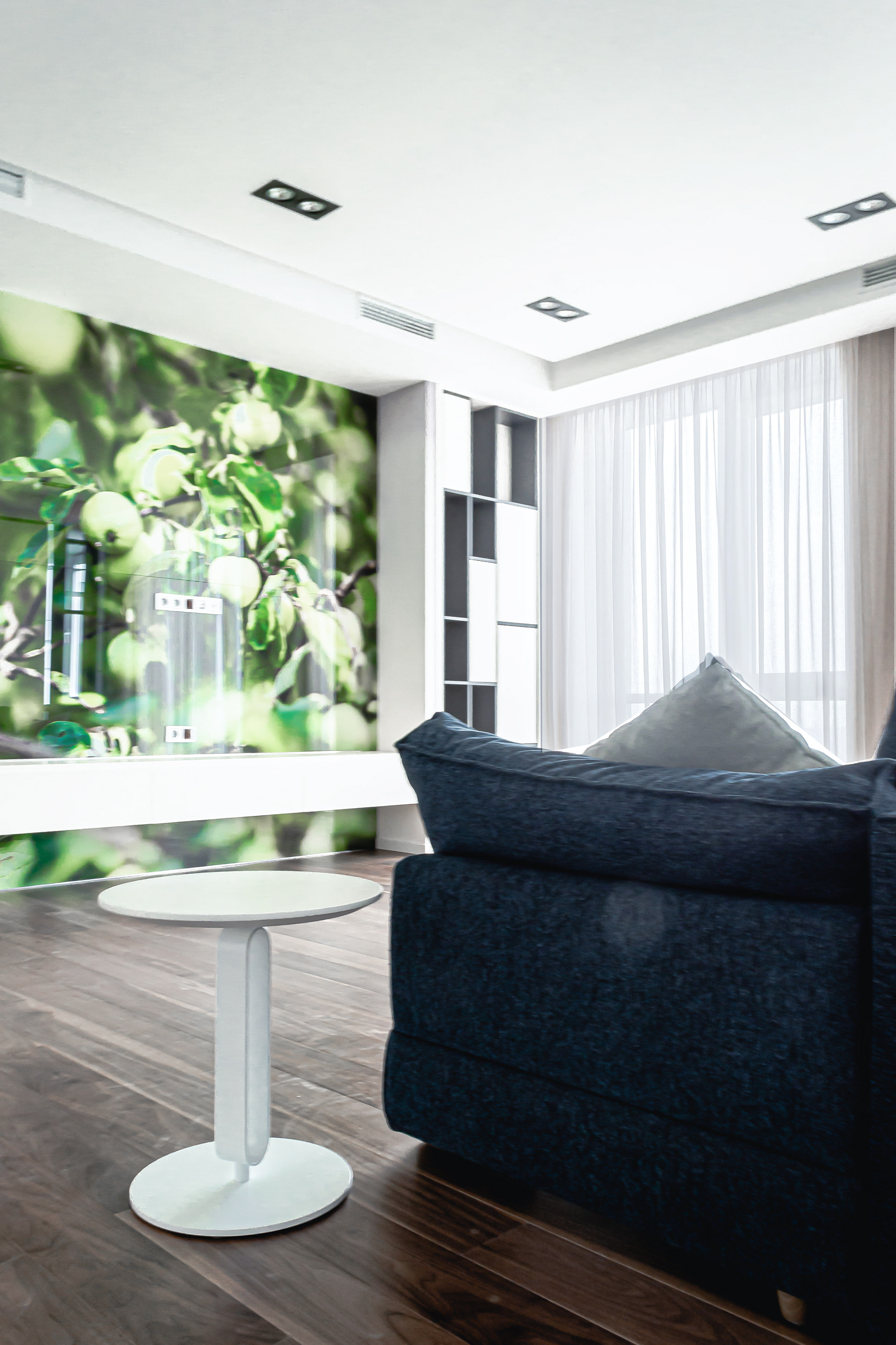 printed glass on the wall