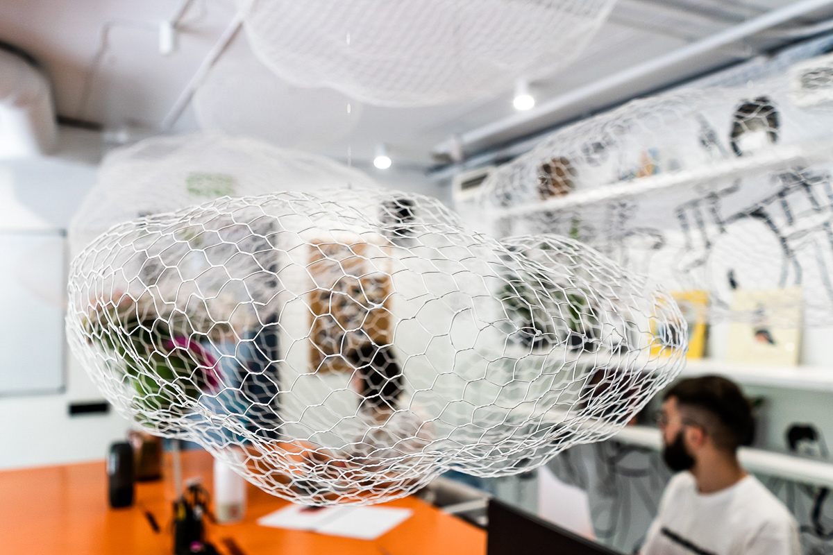 cloud mesh pendant lamp