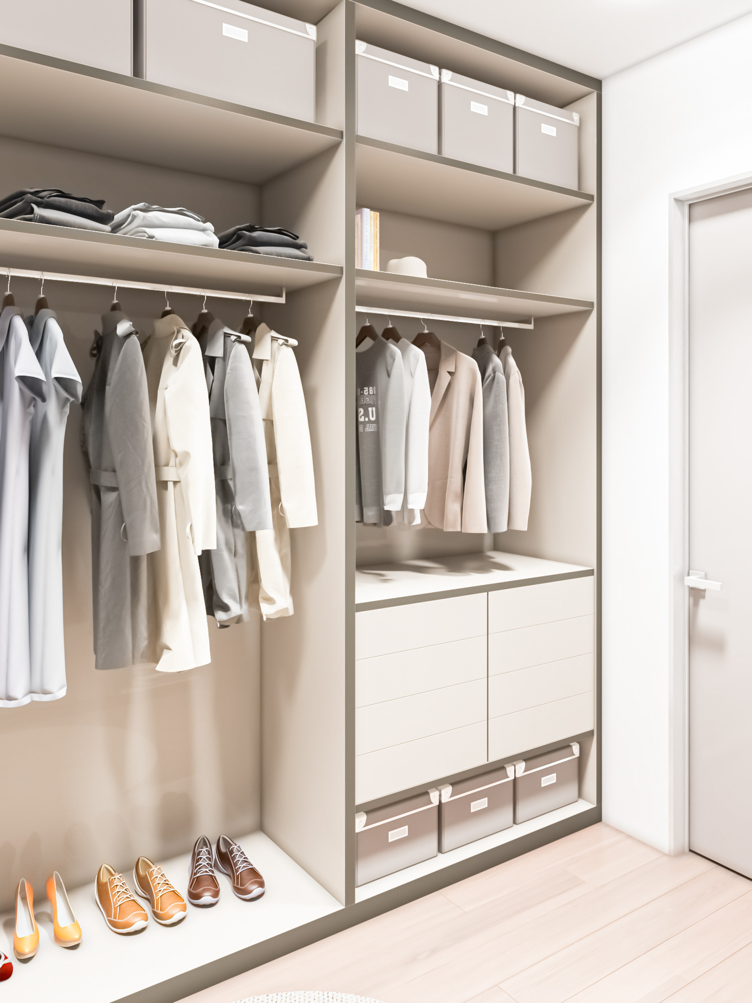 walk-in closet 3d