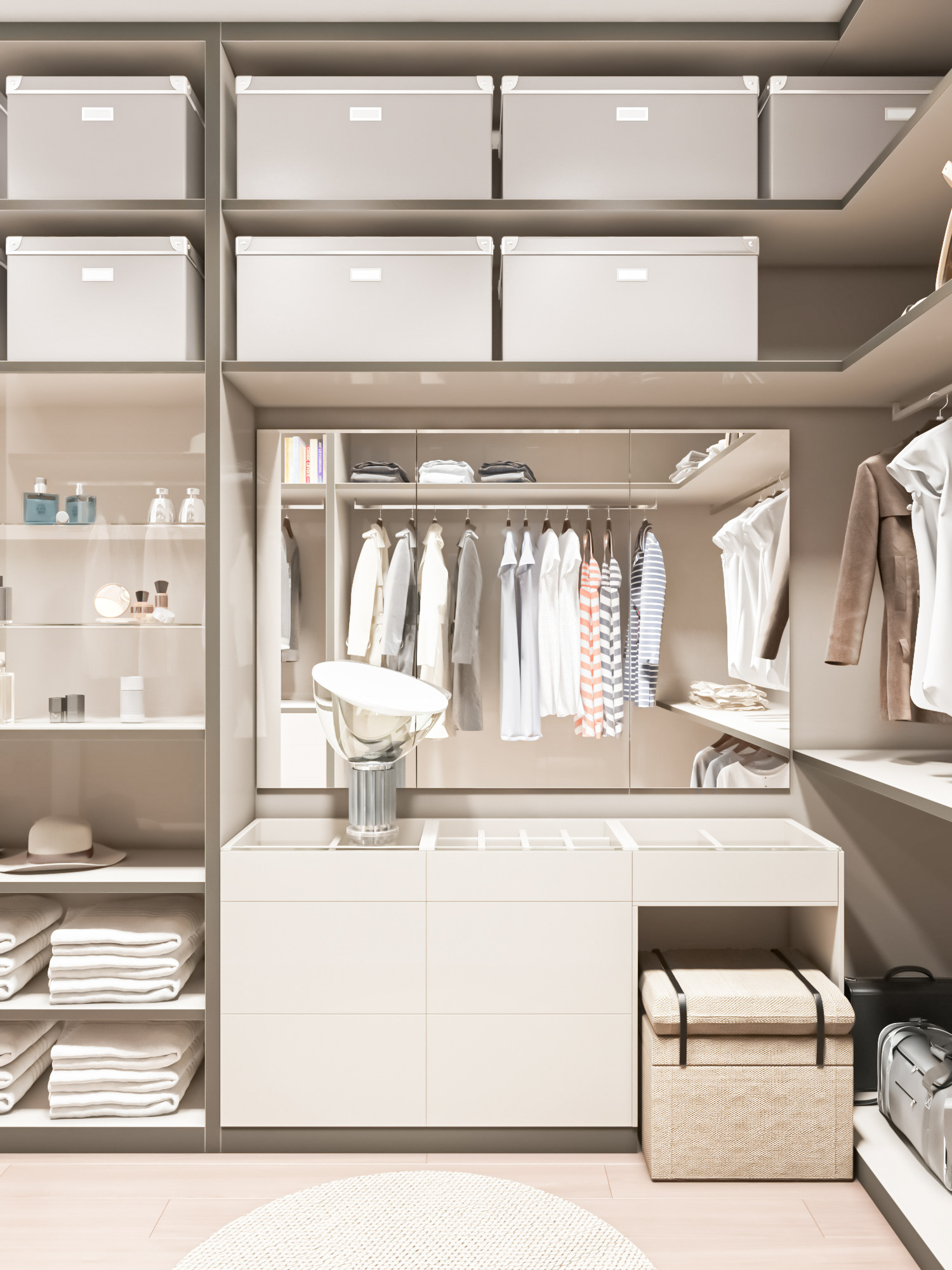 walk-in closet 3d