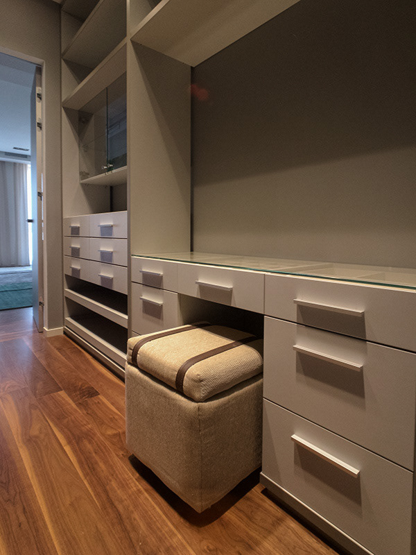 vanity in walk-in closet