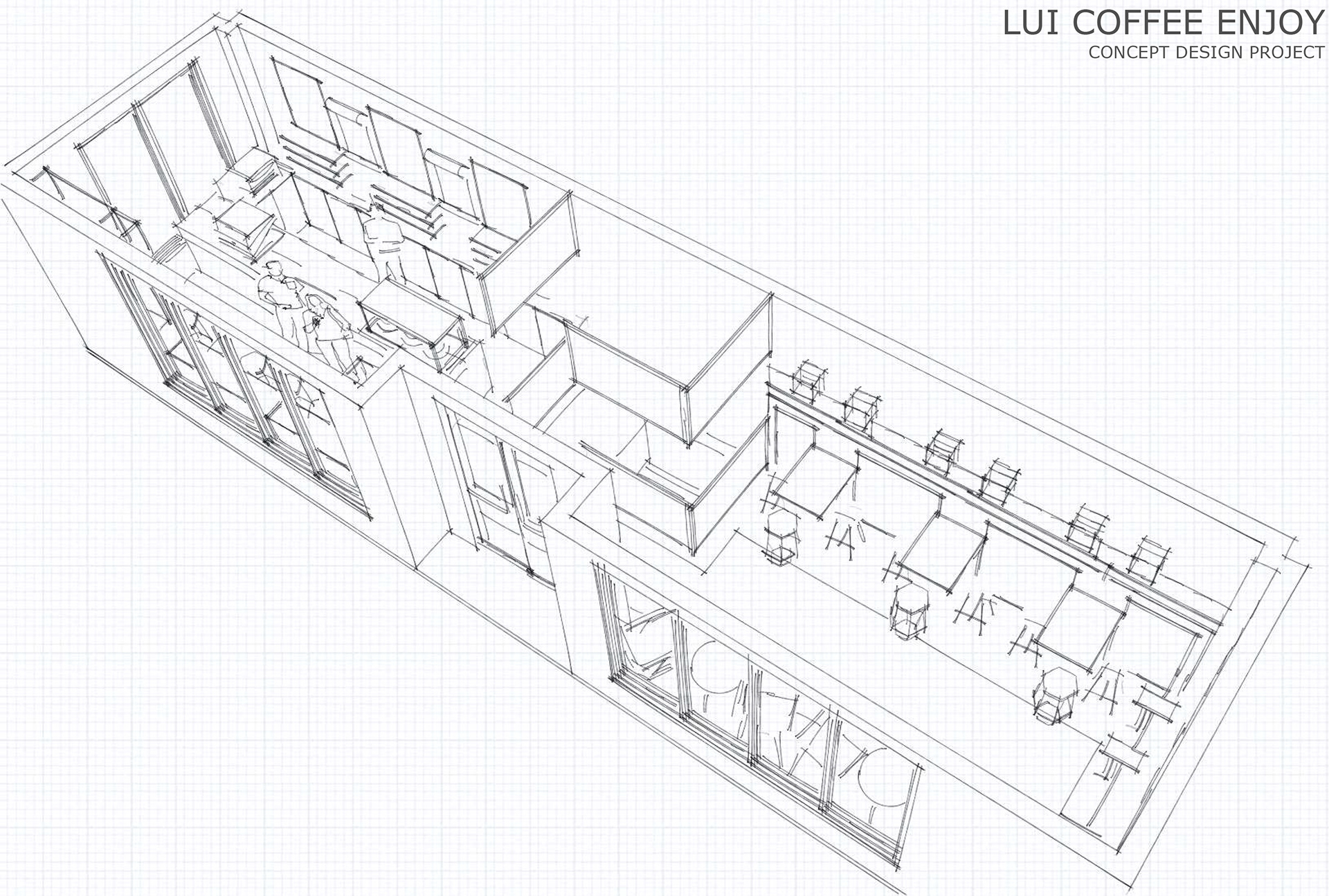 First Layout Sketch Main Floor