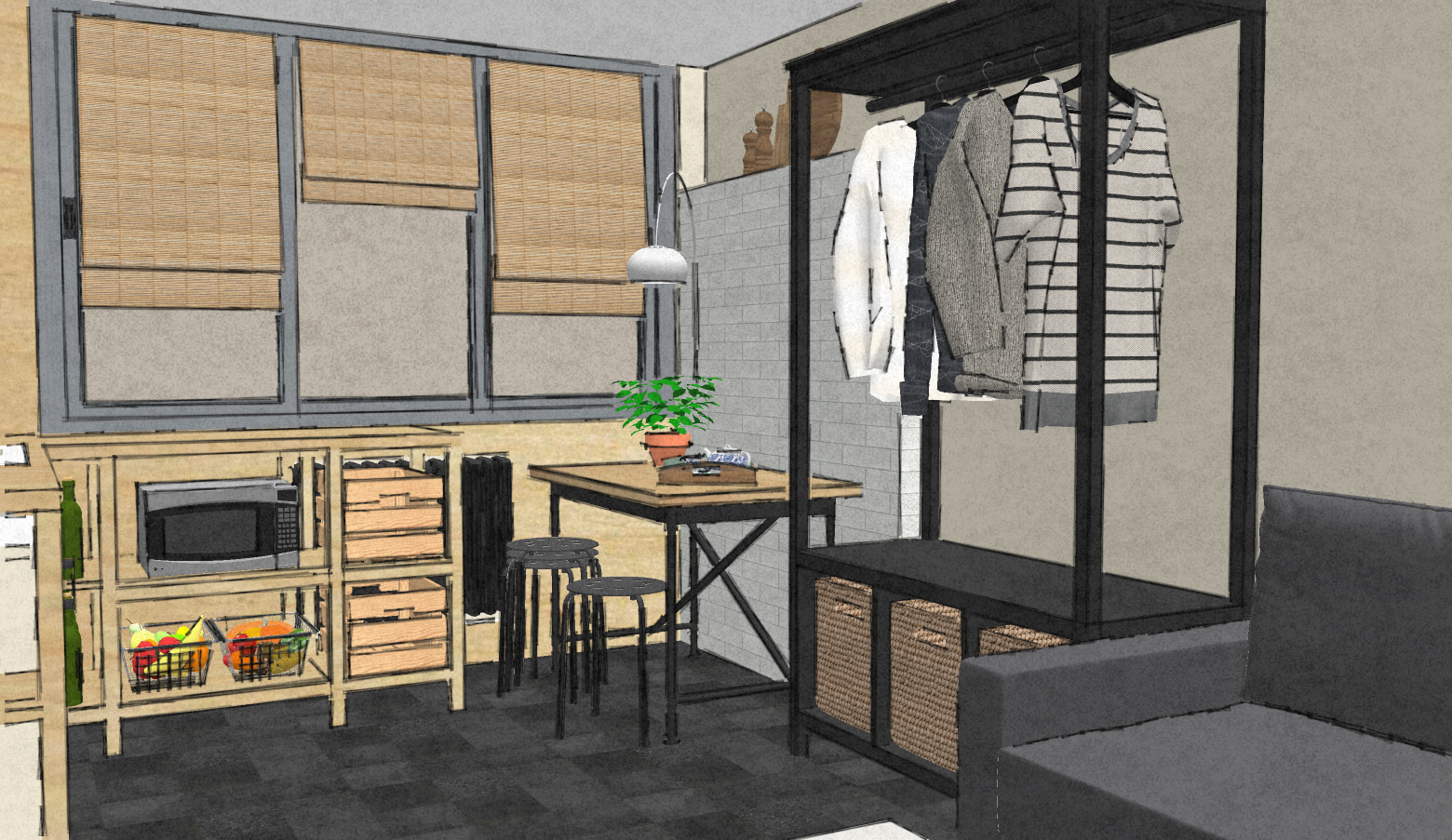 Open Concept Storage / Wardrobe