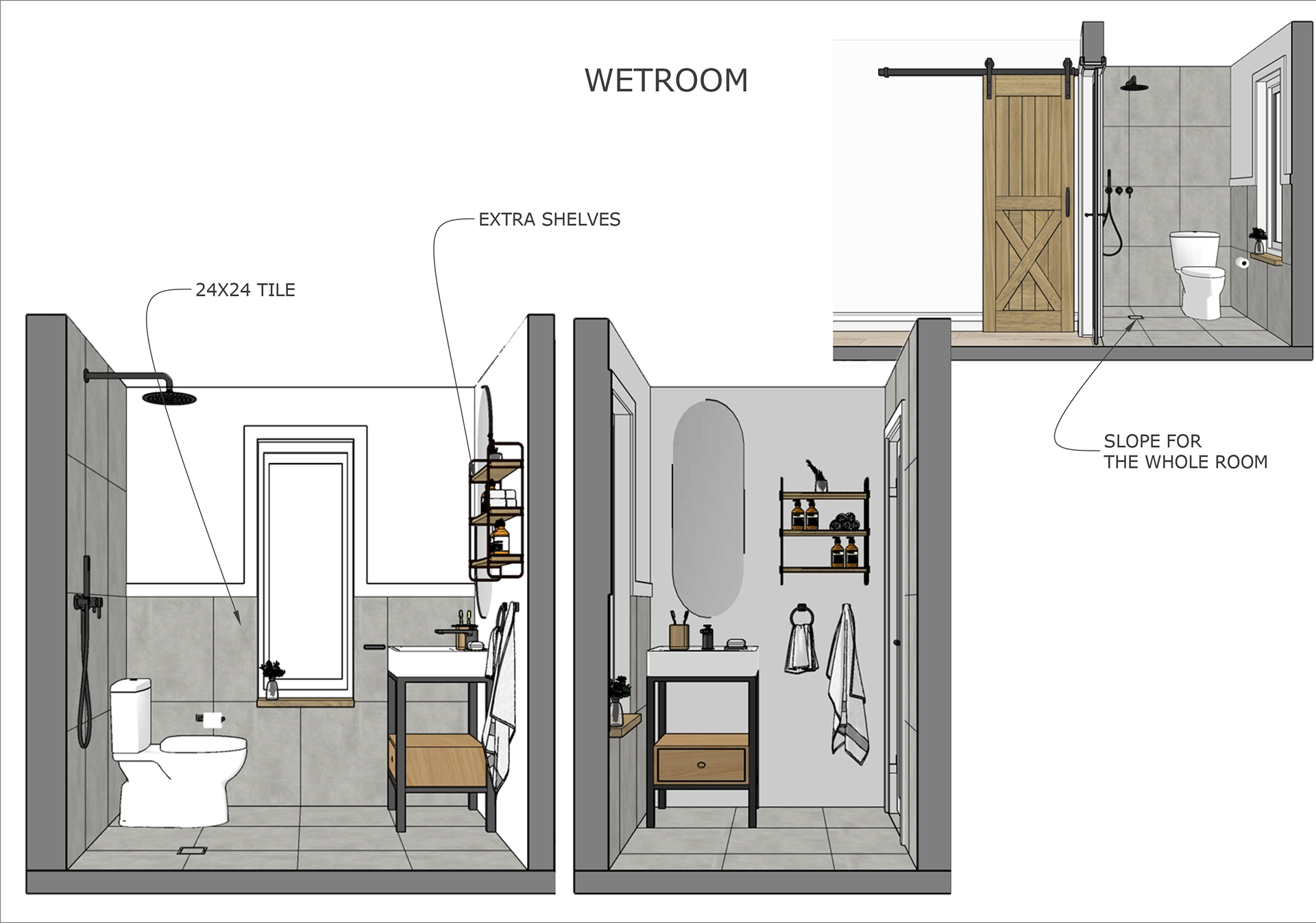 Wet Room Sketch