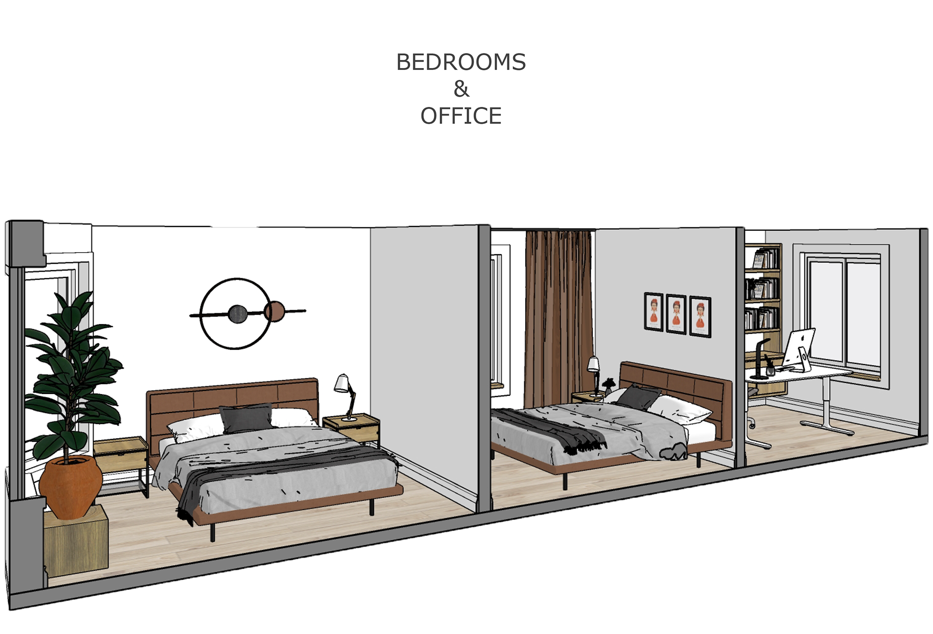 Second Floor Section Bedrooms