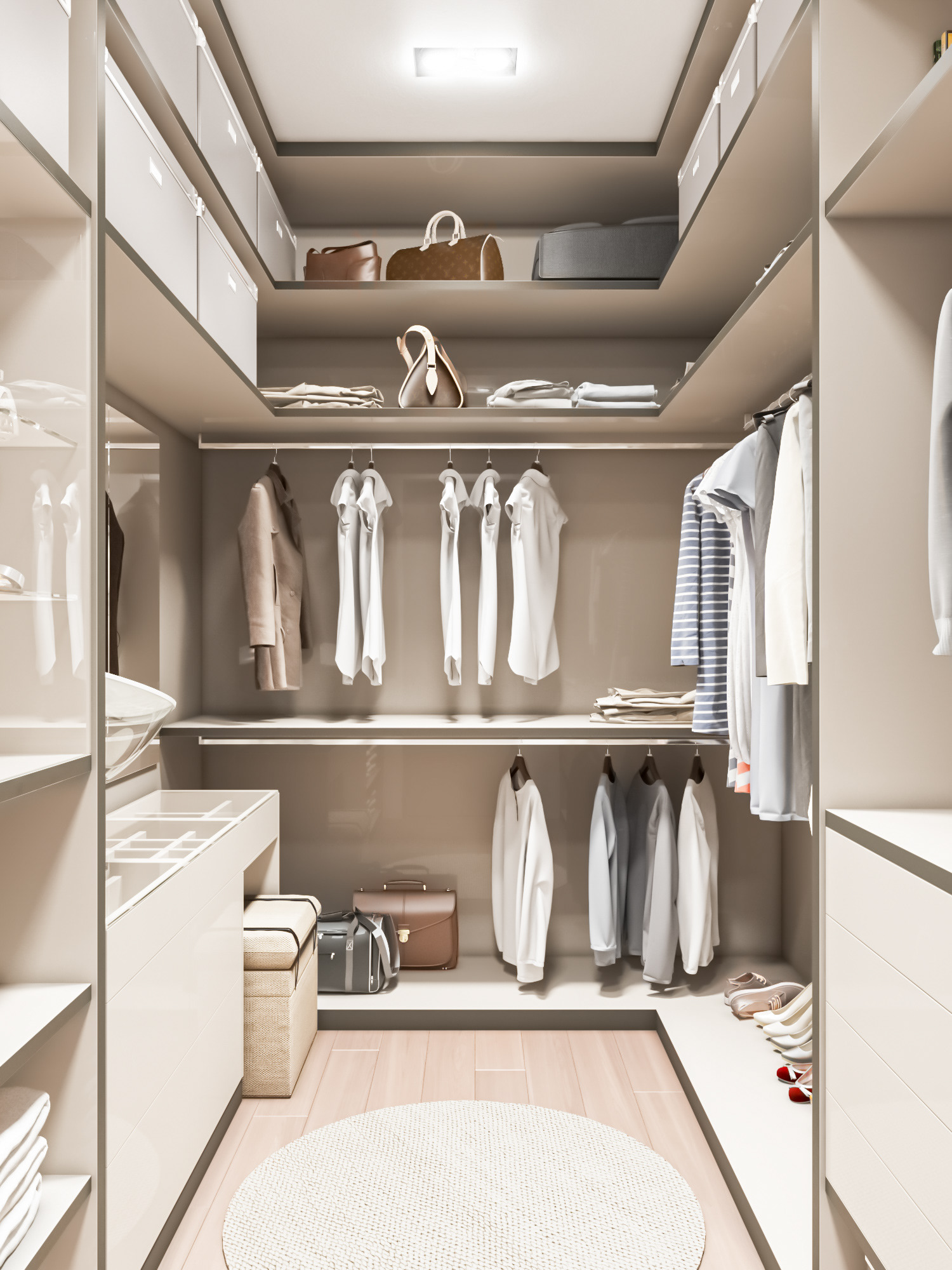 walk-in closet 3d