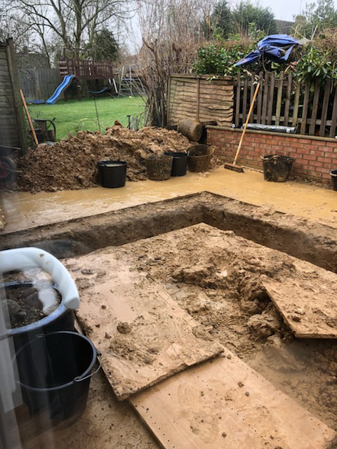 Nathan and the team dug the trenches to the correct depth to meet building regulations.