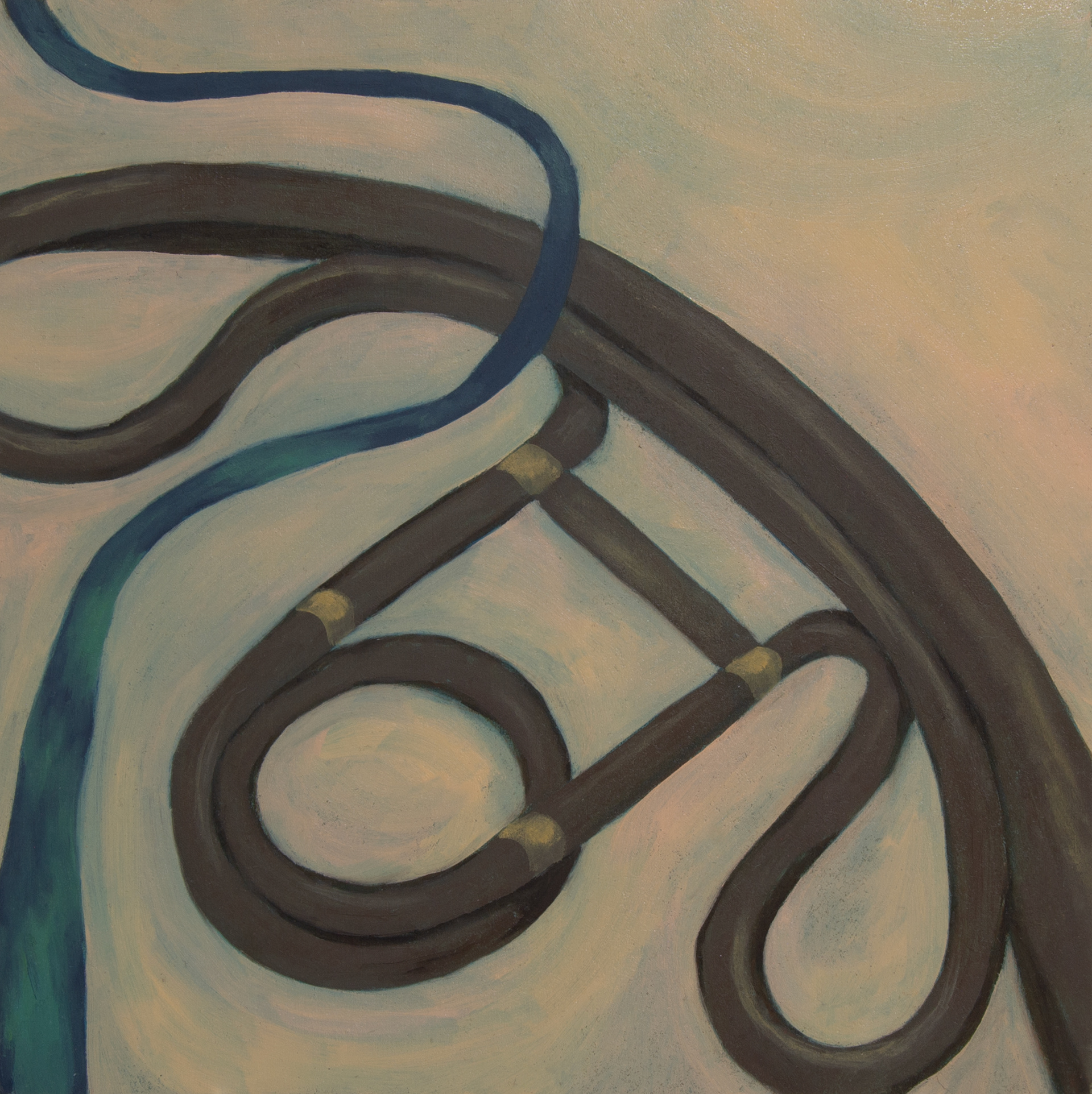 Blås I (2024) Oil on MDF