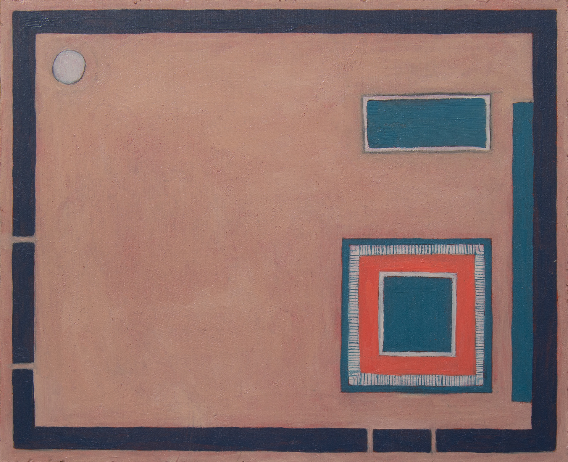 Interiör I (E.G.A), (2024) 11 x 13,5 cm, Oil on MDF