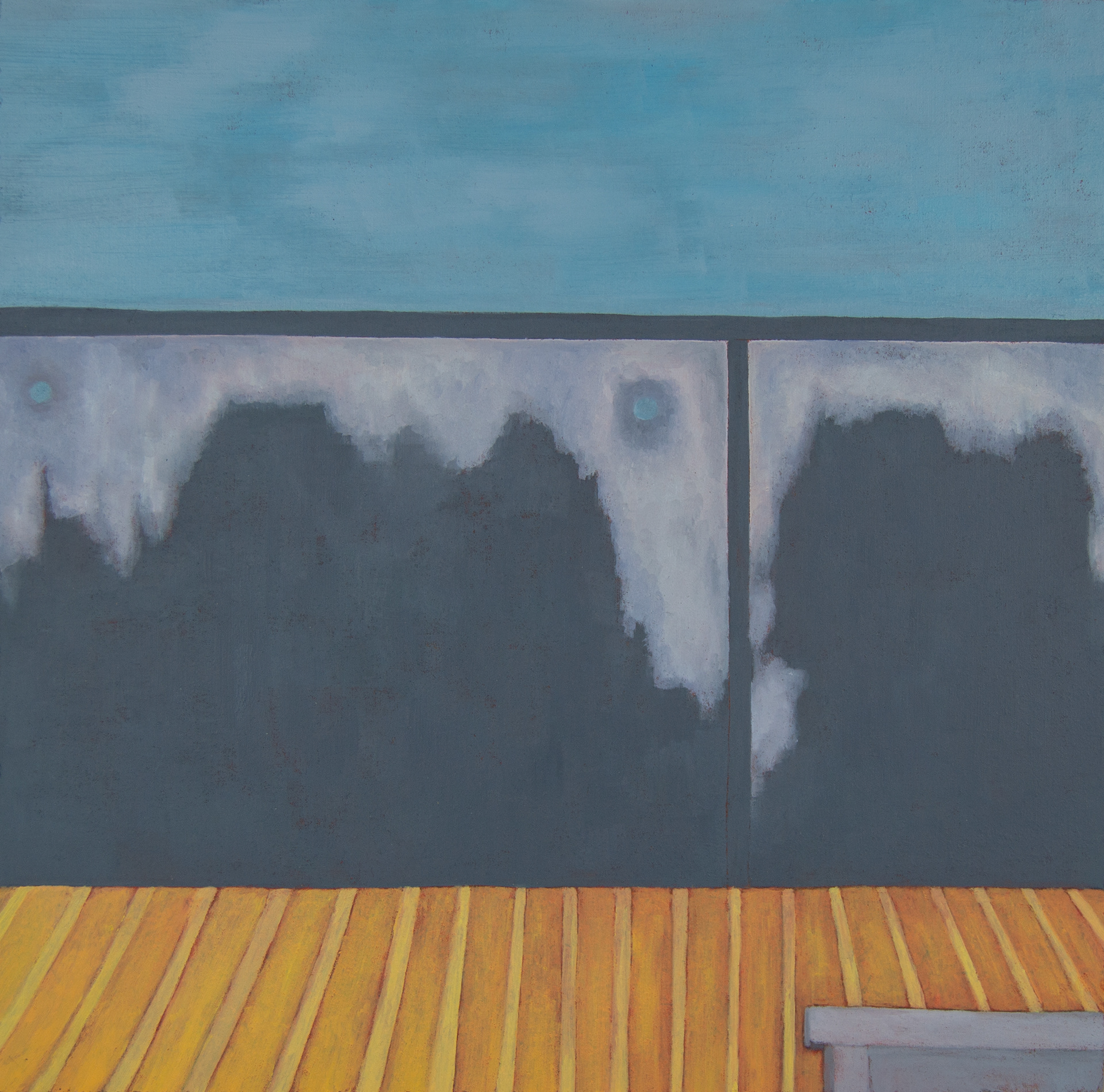 Perspektiv (2023) 20 x 20 cm, Oli on MDF