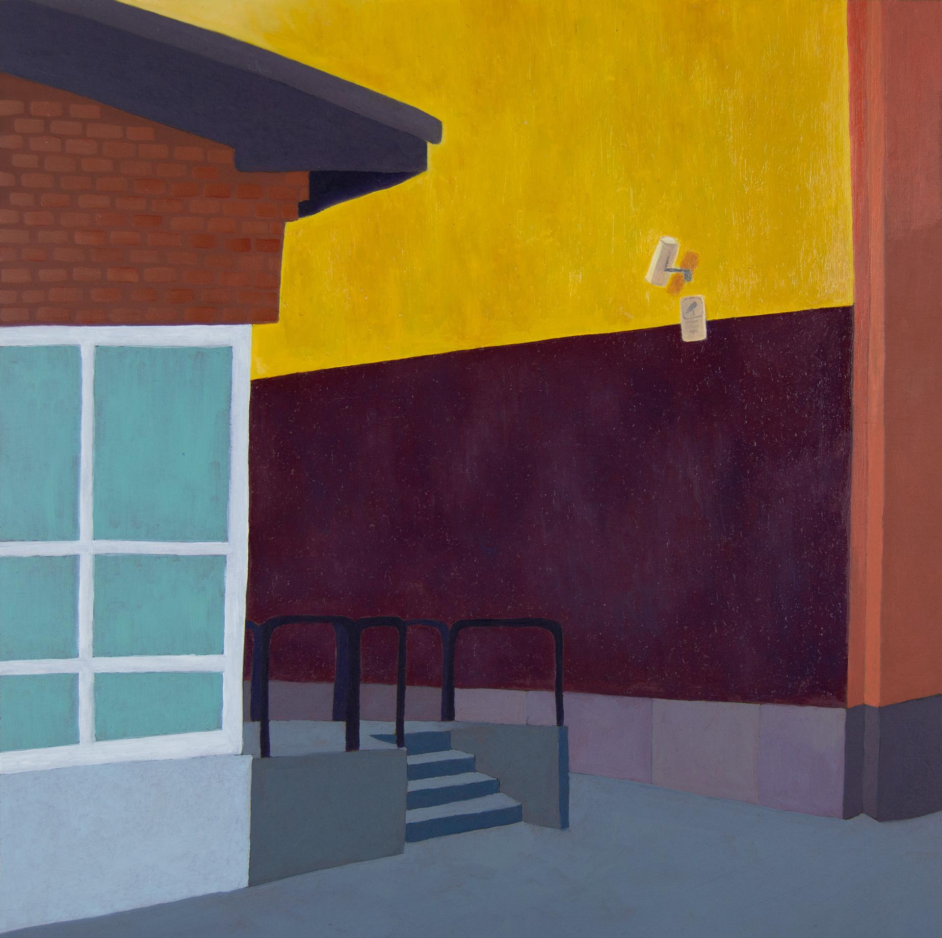 Övervakad (2023) 30 x 30 cm, Oli on MDF