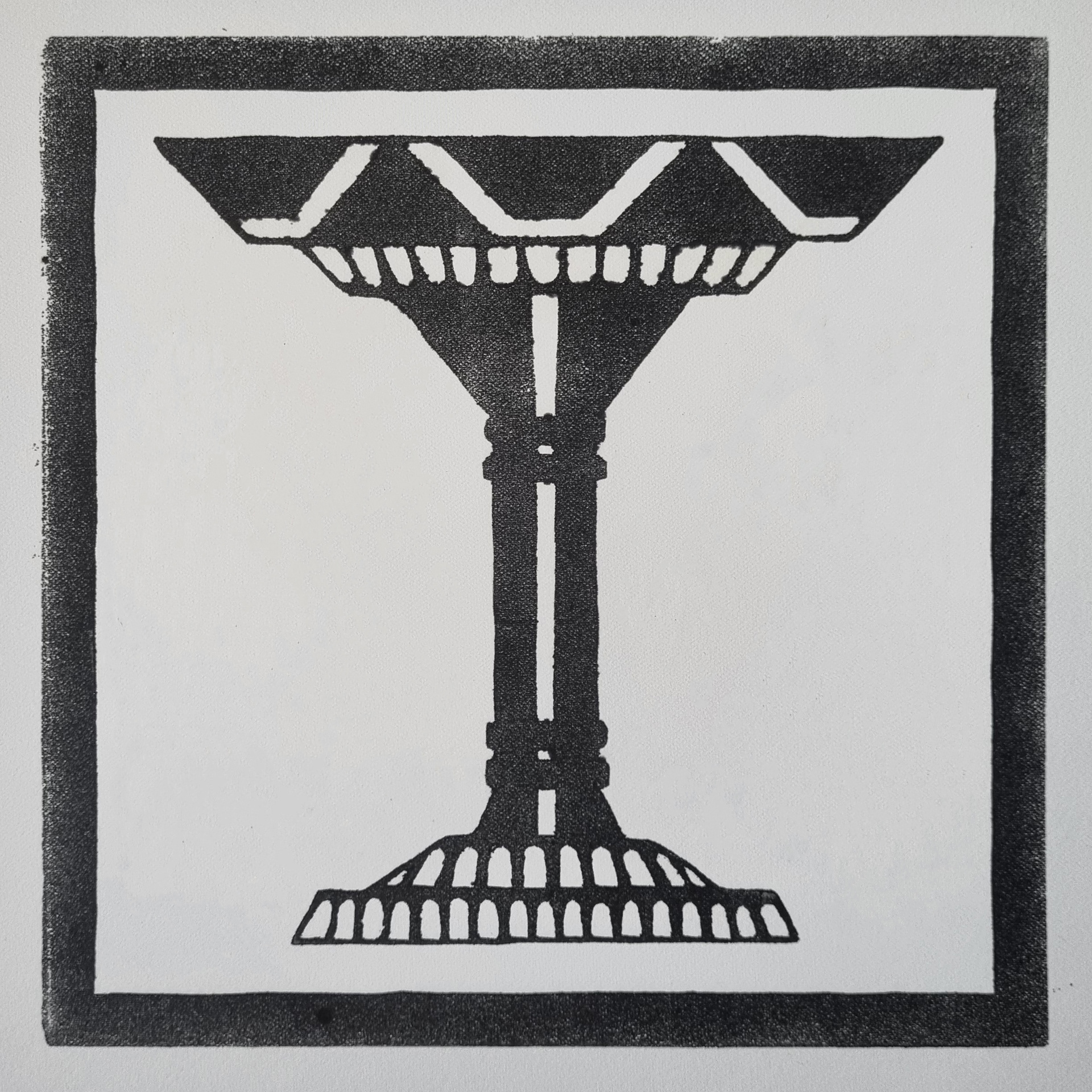 Cup of (2022) Linocut