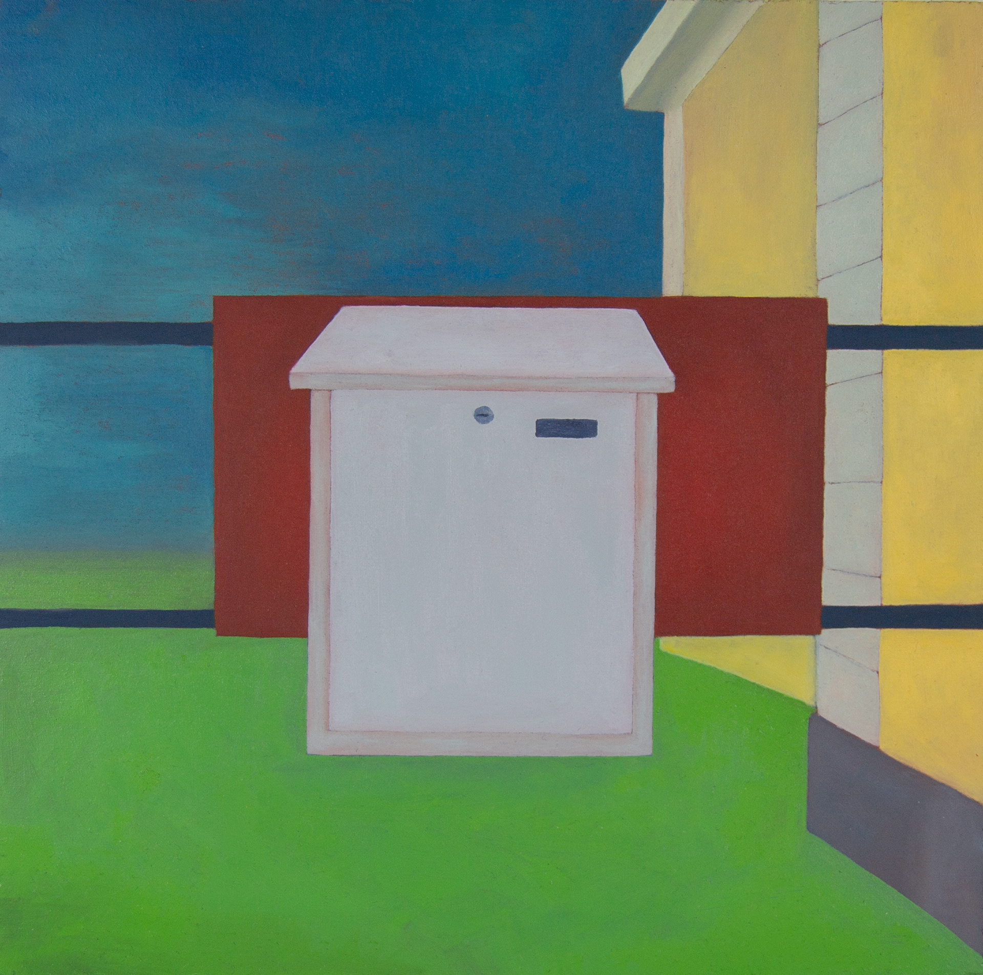 Mottagare (2023) 20 x 20 cm, Oil on MDF