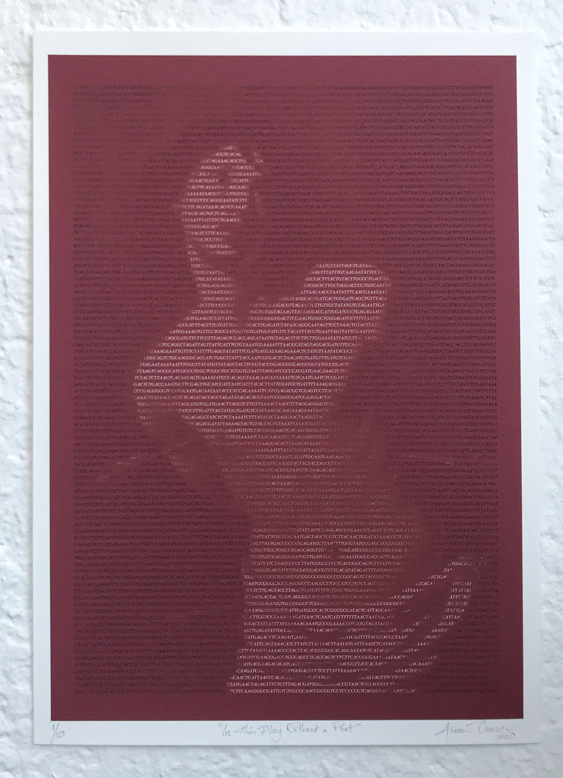 "In This Play Without A Part", 2020 Archival Print on Arches' Aquarelle Rag, 29.7cm x 41cm Edition of 10, signed and numbered