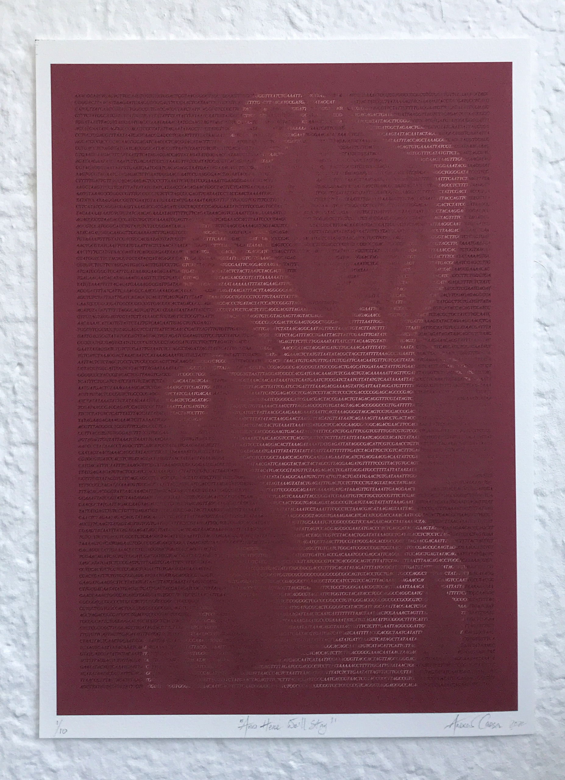 "And Here We'll Stay", 2020 Archival Print on Arches' Aquarelle Rag, 29.7cm x 41cm Edition of 10, signed and numbered