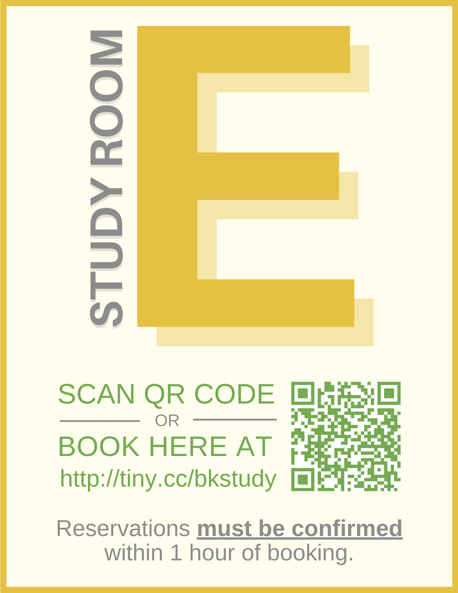 Study Room Signage
