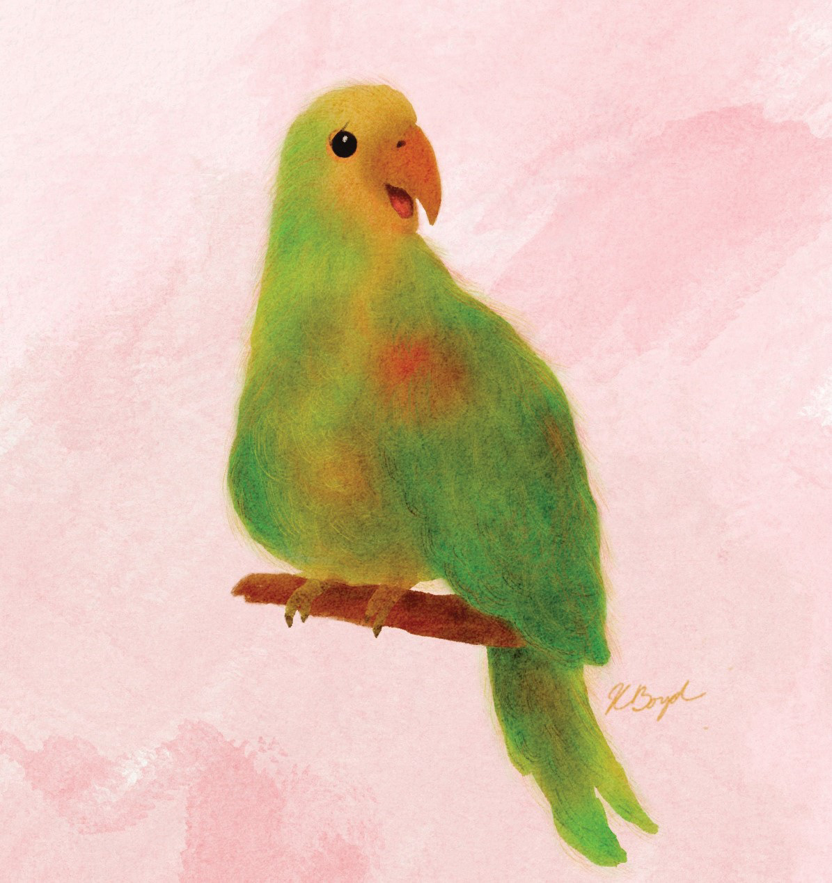 'A Bird Named Lorelai' Digital Illustration
