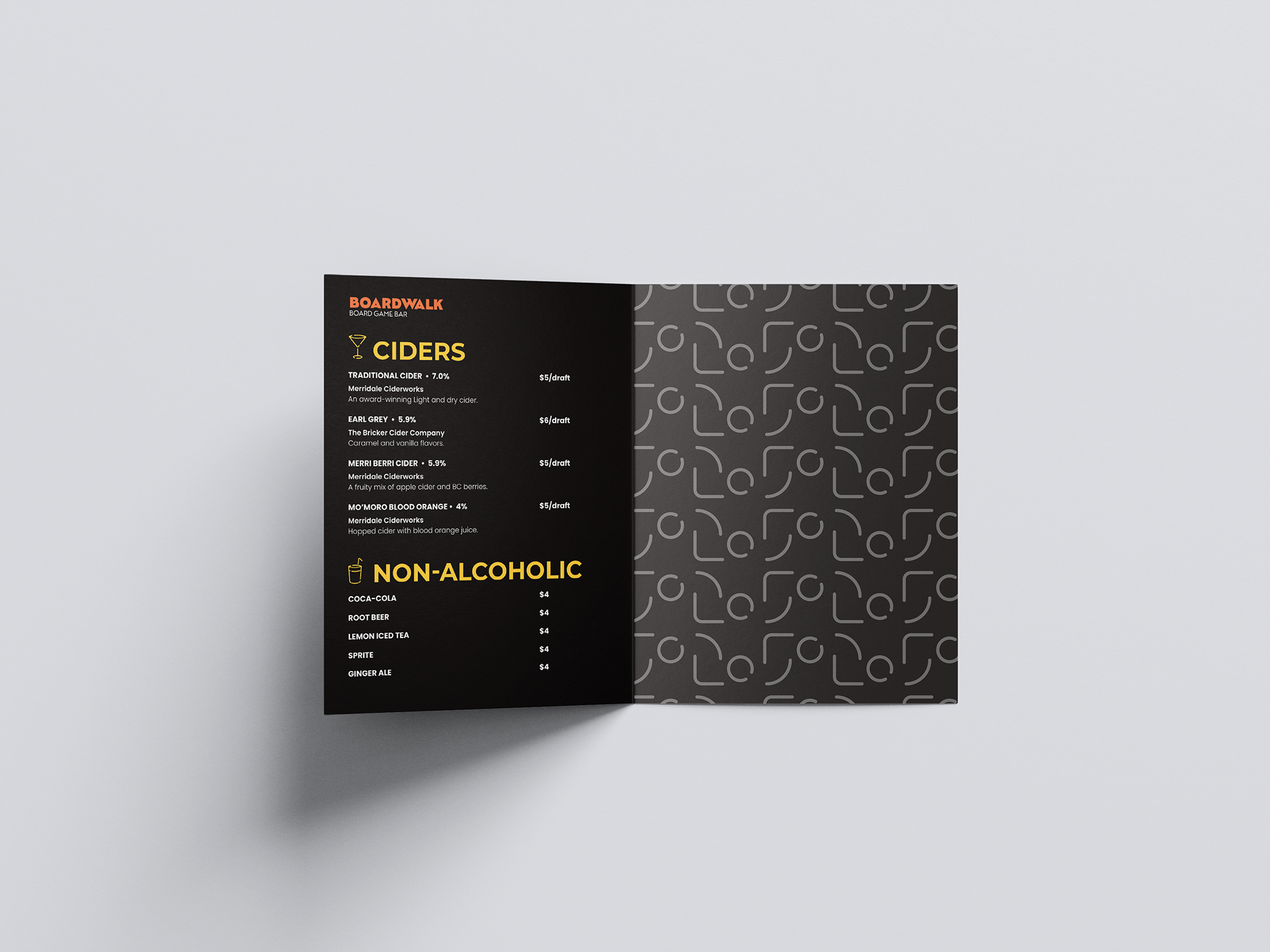 Drink Menu Inside Spread