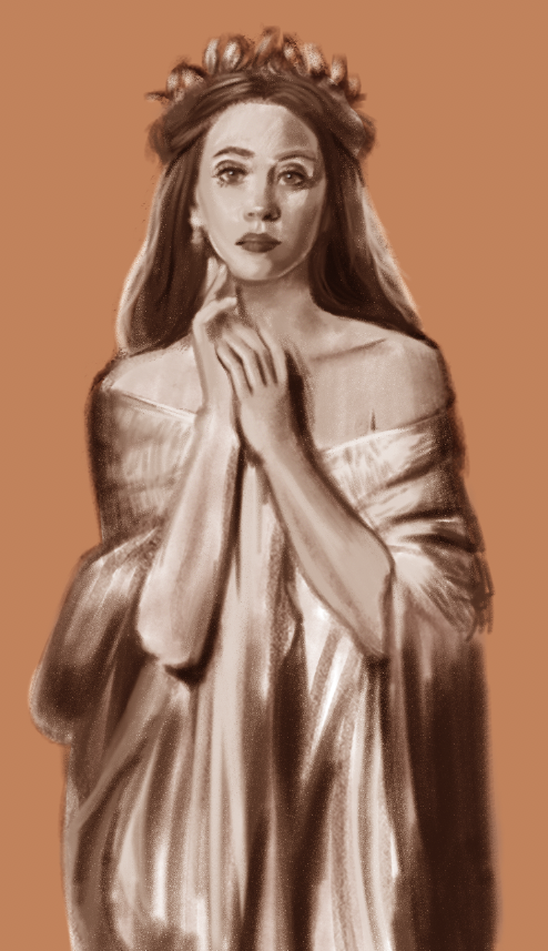 Study of a photo of a model