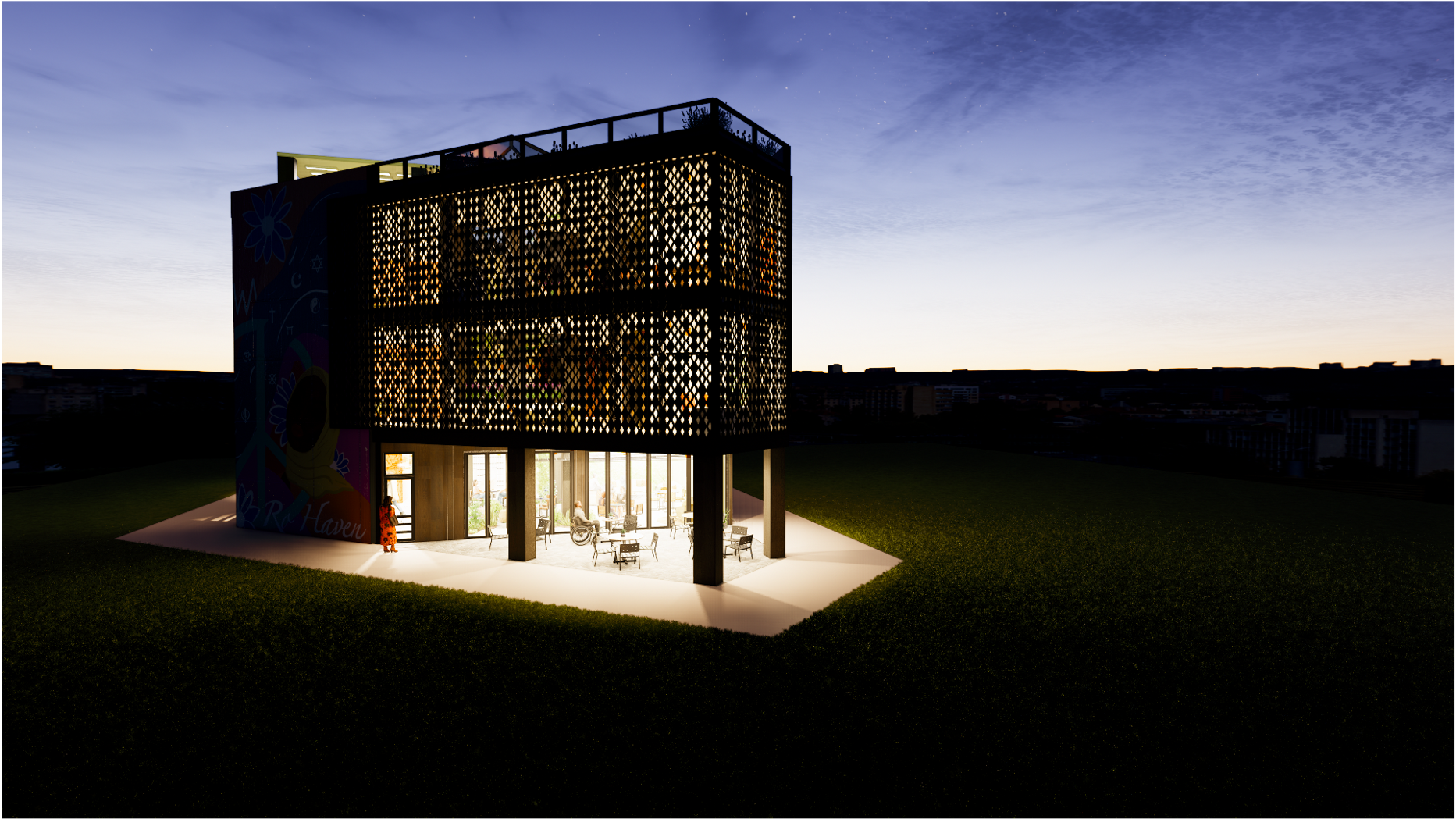 Exterior Facade - Night