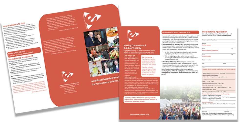 Evanston Chamber of Commerce Membership Brochure Insides