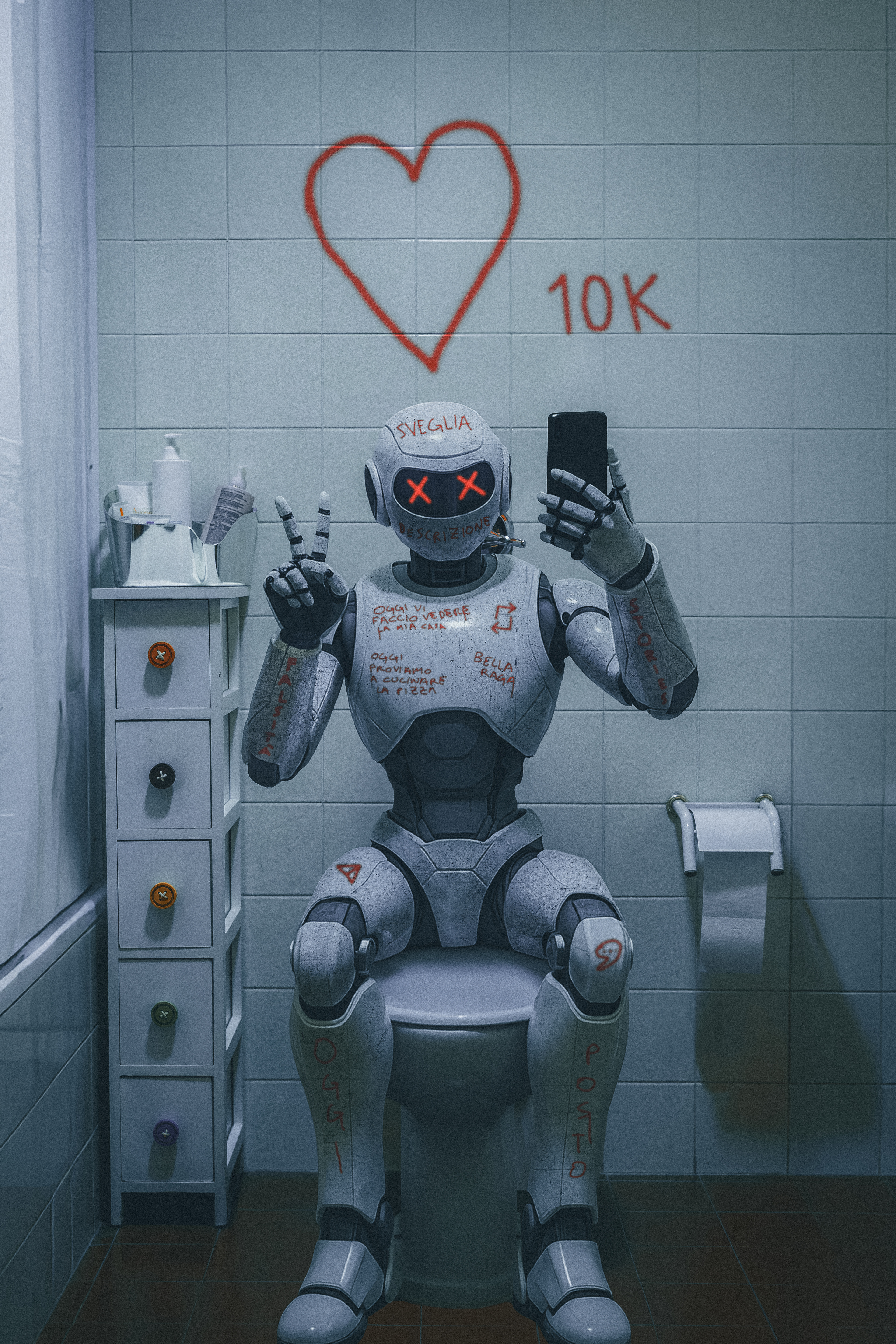 Digital artwork · Original photography · Creativity enhanced by AI (Robot)