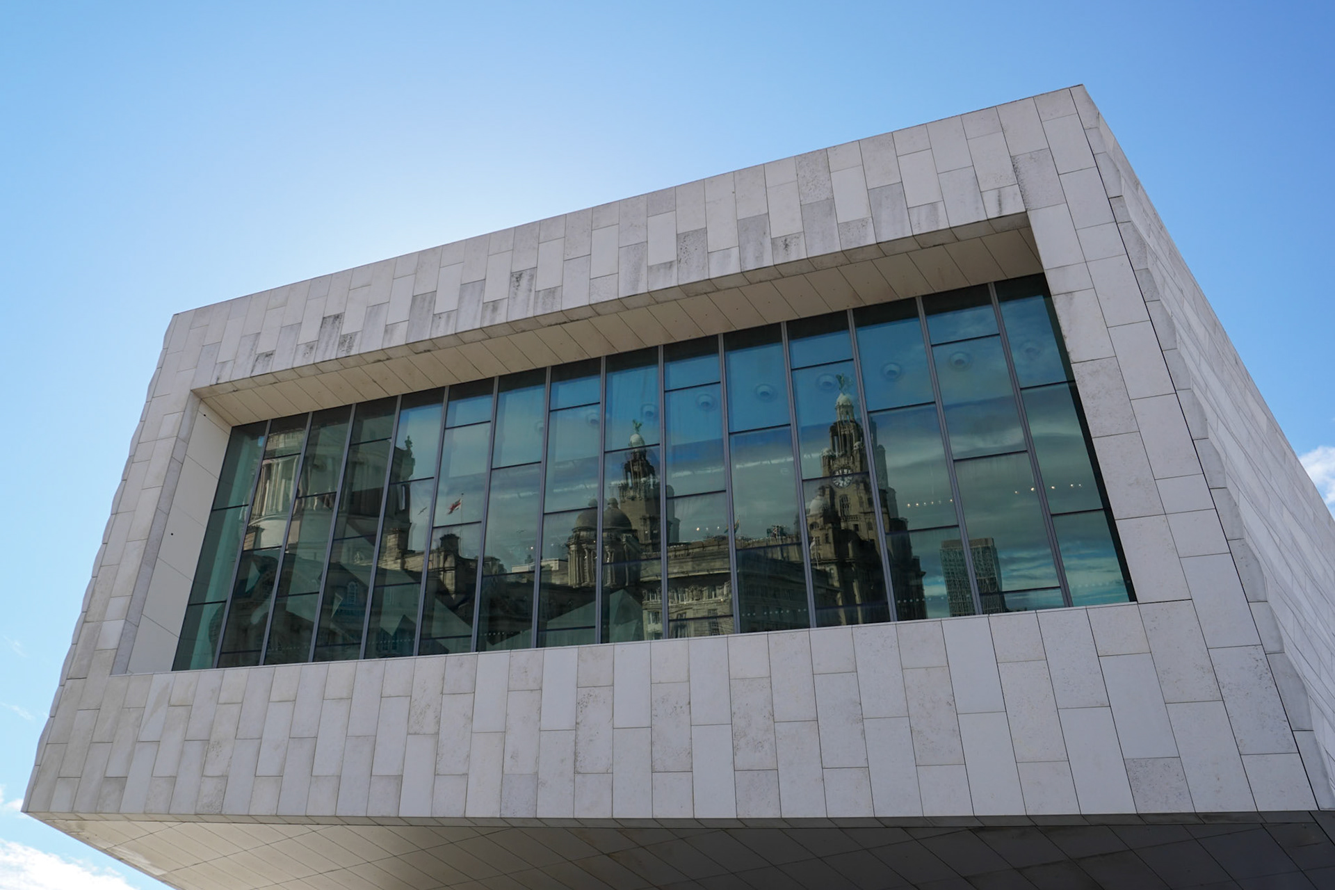 Liver Building reflection, Museum of Liverpool