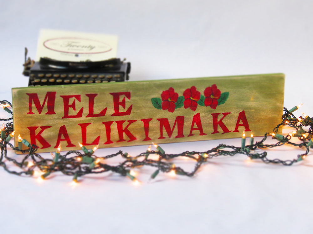 Mele Kalikimaka Wood Sign, Hawaiian Christmas Decor, Hawaiian Christmas, Hawaiian Christmas Gift, Handmade Christmas Gift, Mele Kalikimaka Gift