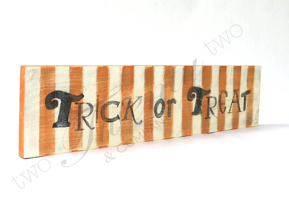 Halloween Wood Sign, Halloween Sign, Trick or Treat Sign, Trick or Treat, Halloween Decor