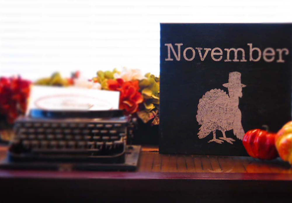 Calendar Art, Turkey Art, Thanksgiving Gift, Thanksgiving Decor, Cottagecore Decor, Cottagecore Thanksgiving