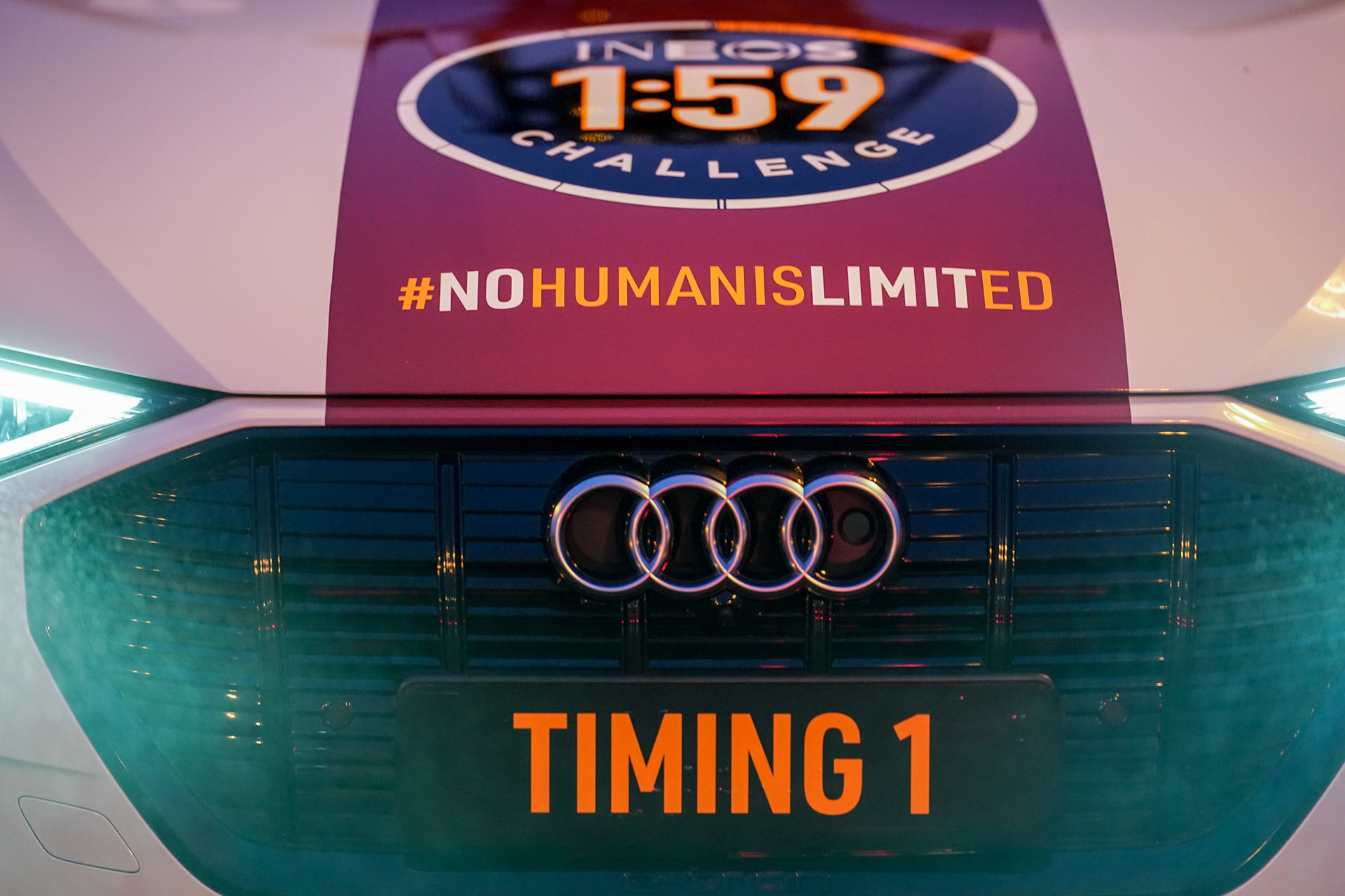 Free for editorial use and archive. Audi timing cars in action.
The INEOS 1:59 Challenge, Vienna, Austria. 12 October 2019.
Photo: Joe Toth for The INEOS 1:59 Challenge