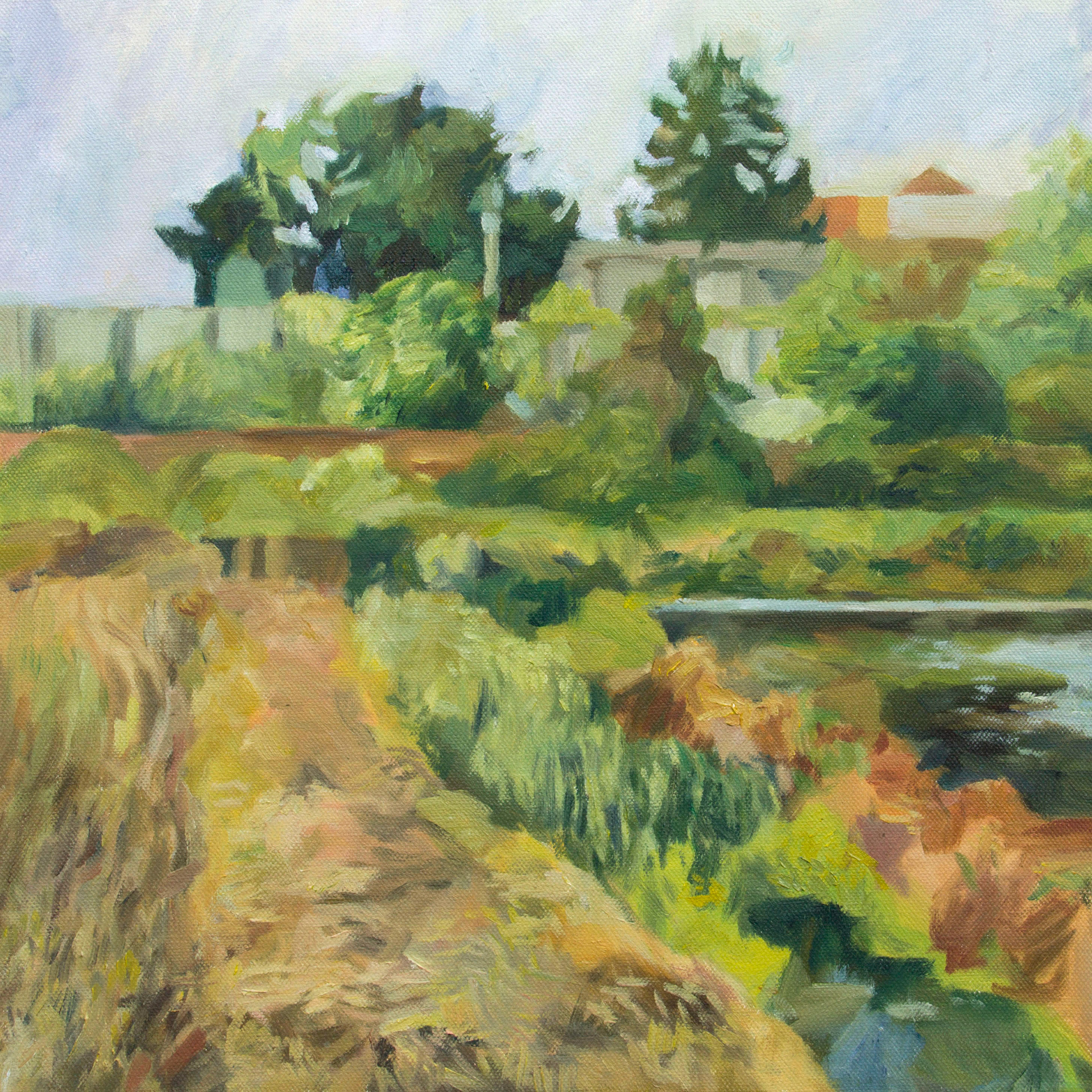 Entre medio, 40 x 40 cm, olio sobre tela, 2022.