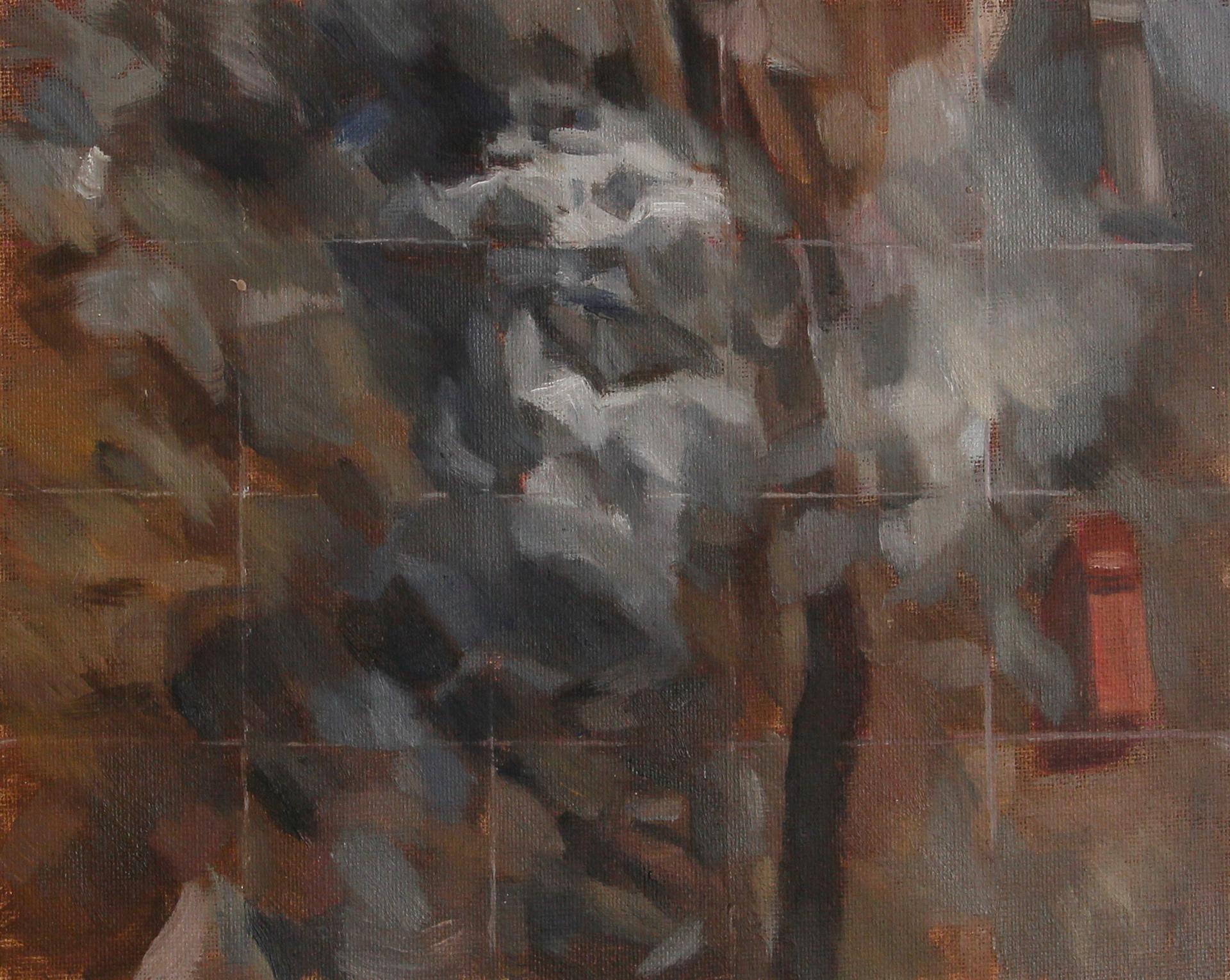 Declive, (tríptico) 20 x 25 cm, óleo cartón entelado, 2025.