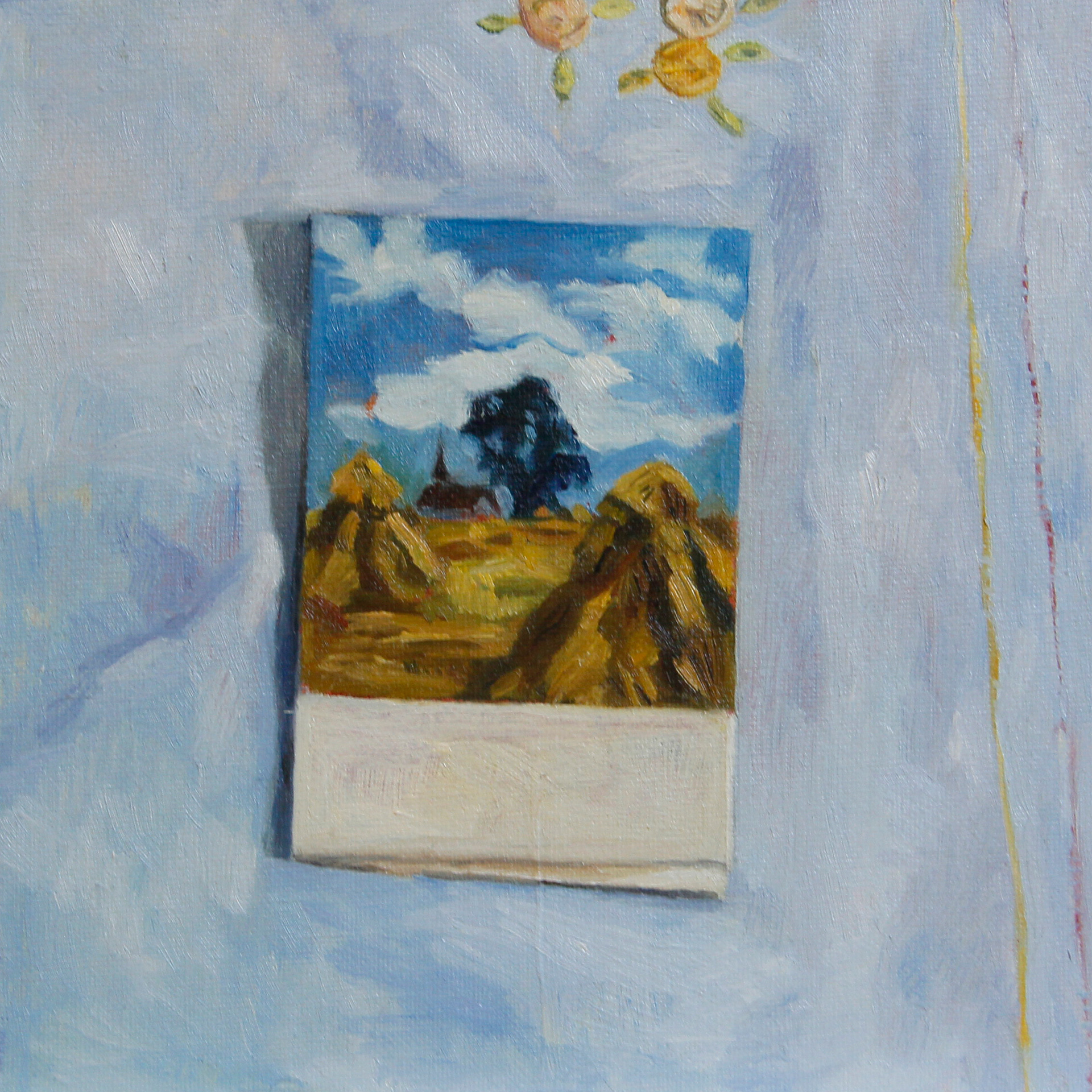 Un recuerdo, 20 x 20 cm, olio sobre cartón entelado, 2023.