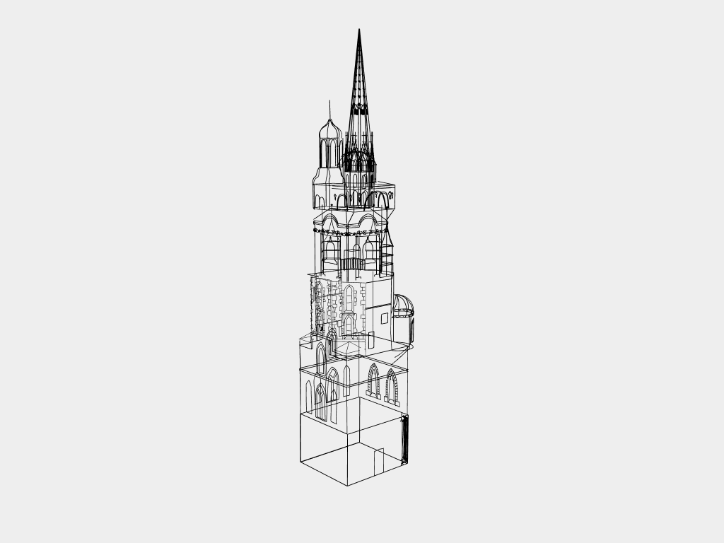 3D Line Drawing Sketch
