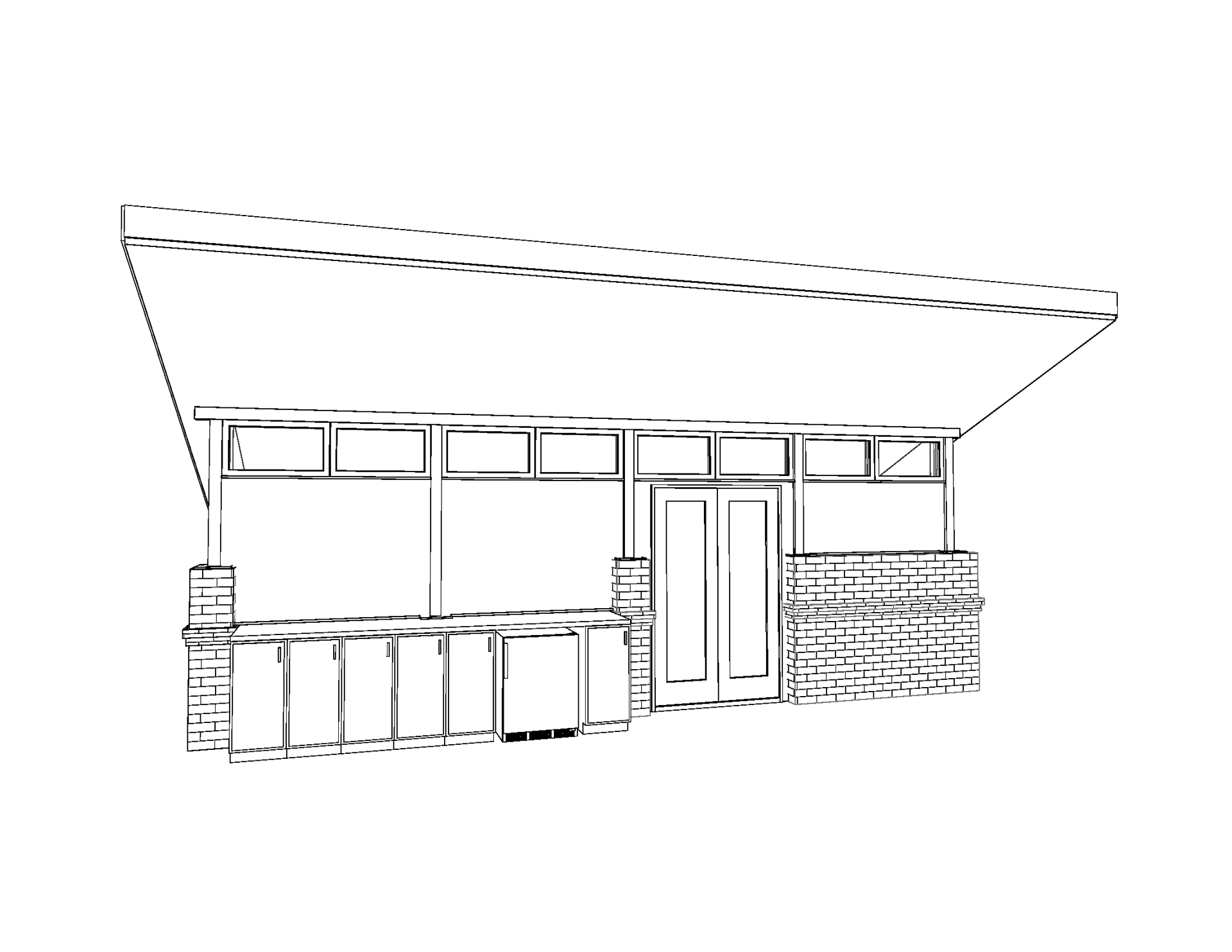 Front View of the Hardee Residence Mid Century