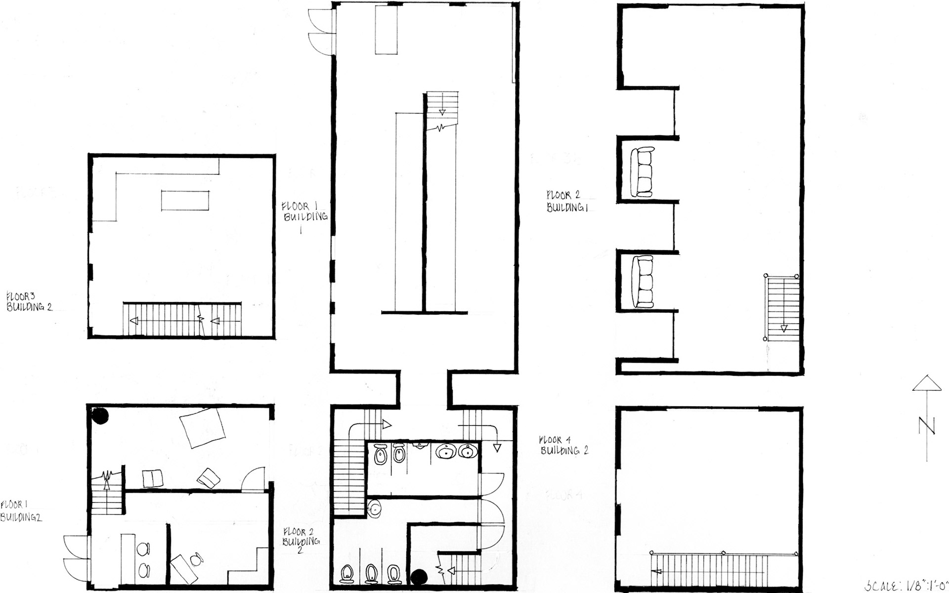 Floorplan of Wolverine Sanctuary in pen, Jack Tucker