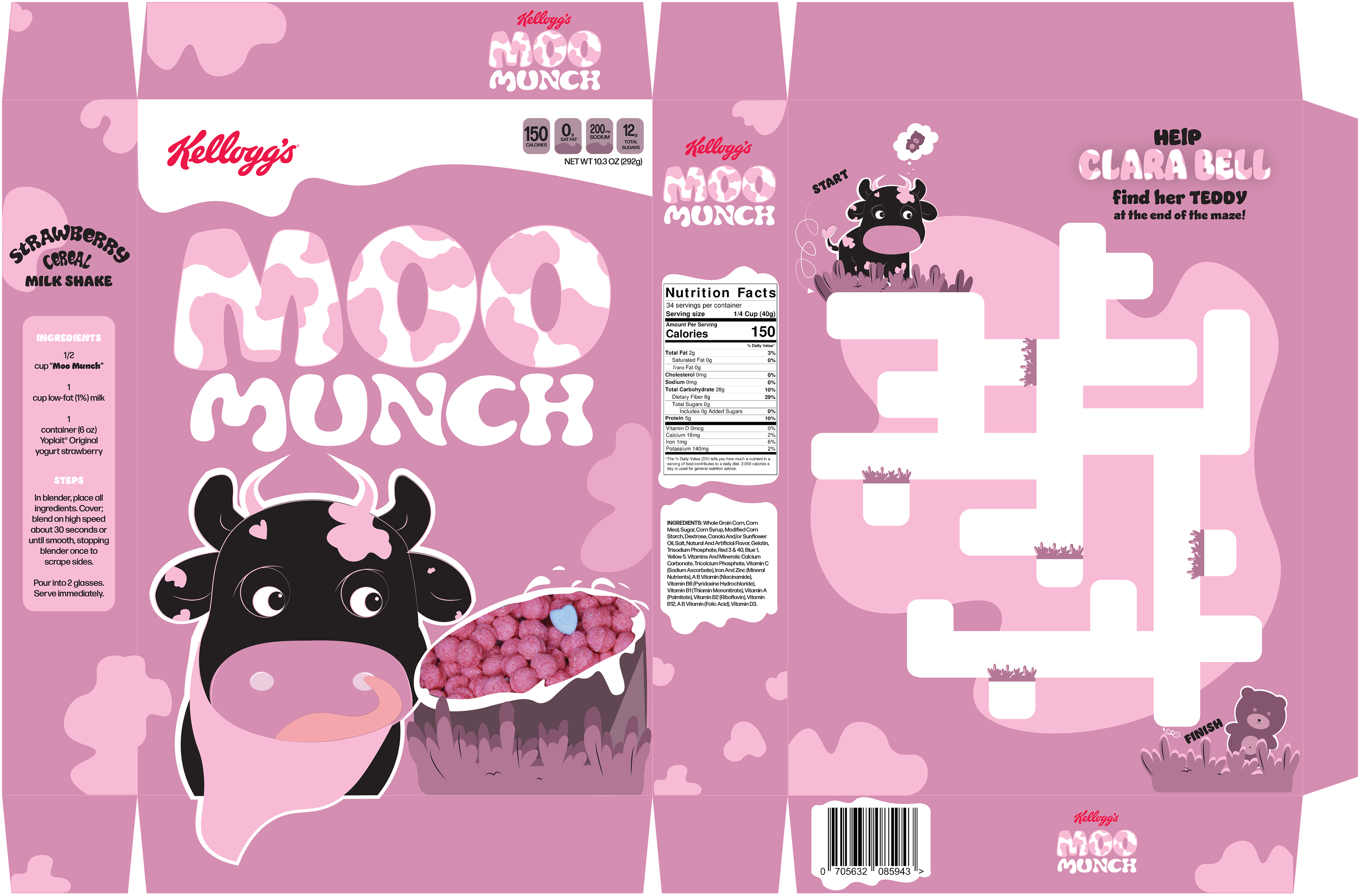 Moo Munch is a new take on a fun, creative, and enjoyable cereal for all ages.
