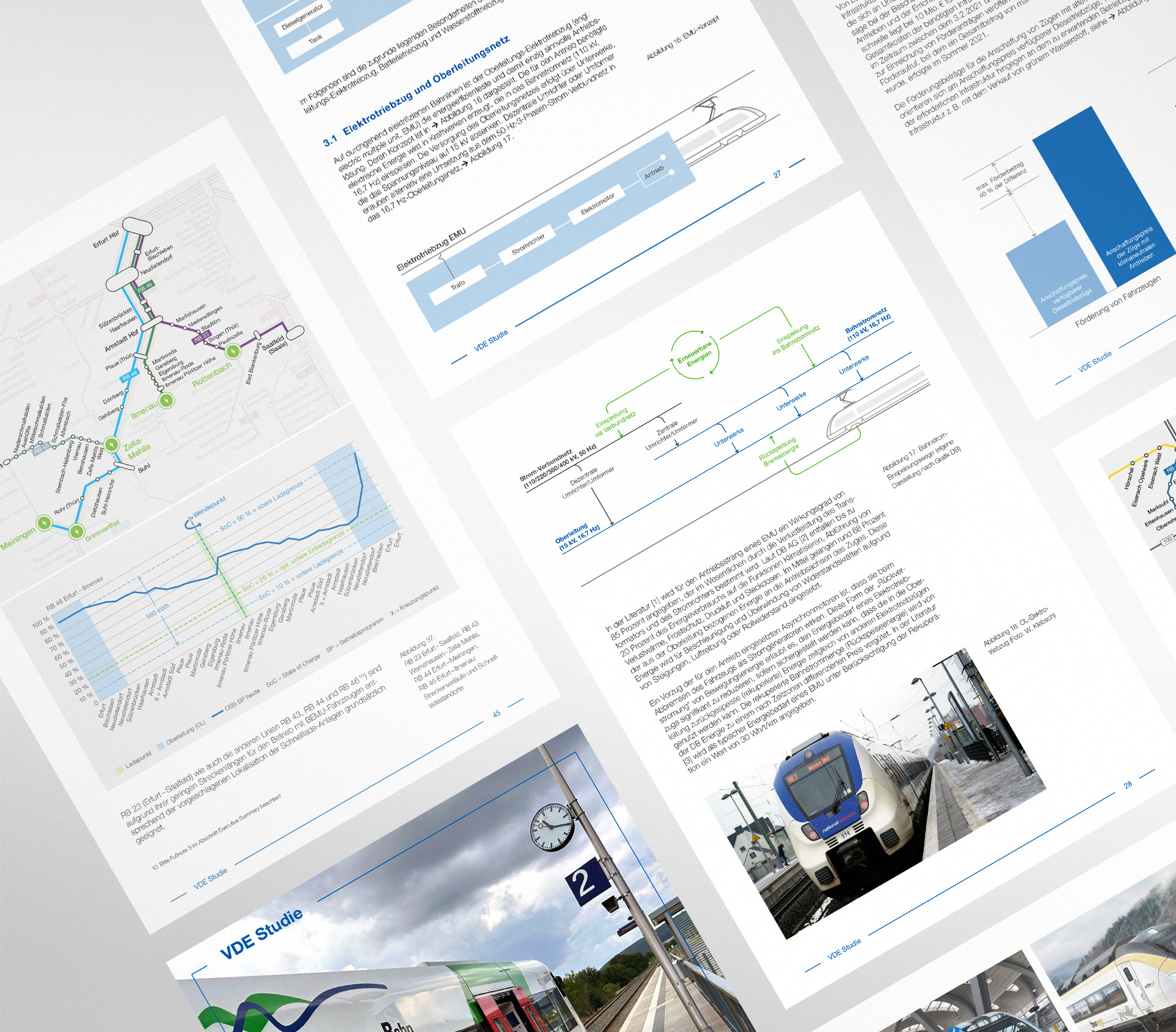 VDE, Studie zum Einsatz alternativer Antriebstechnologien im Schienenpersonennahverkehr, Broschüre mit Infografiken