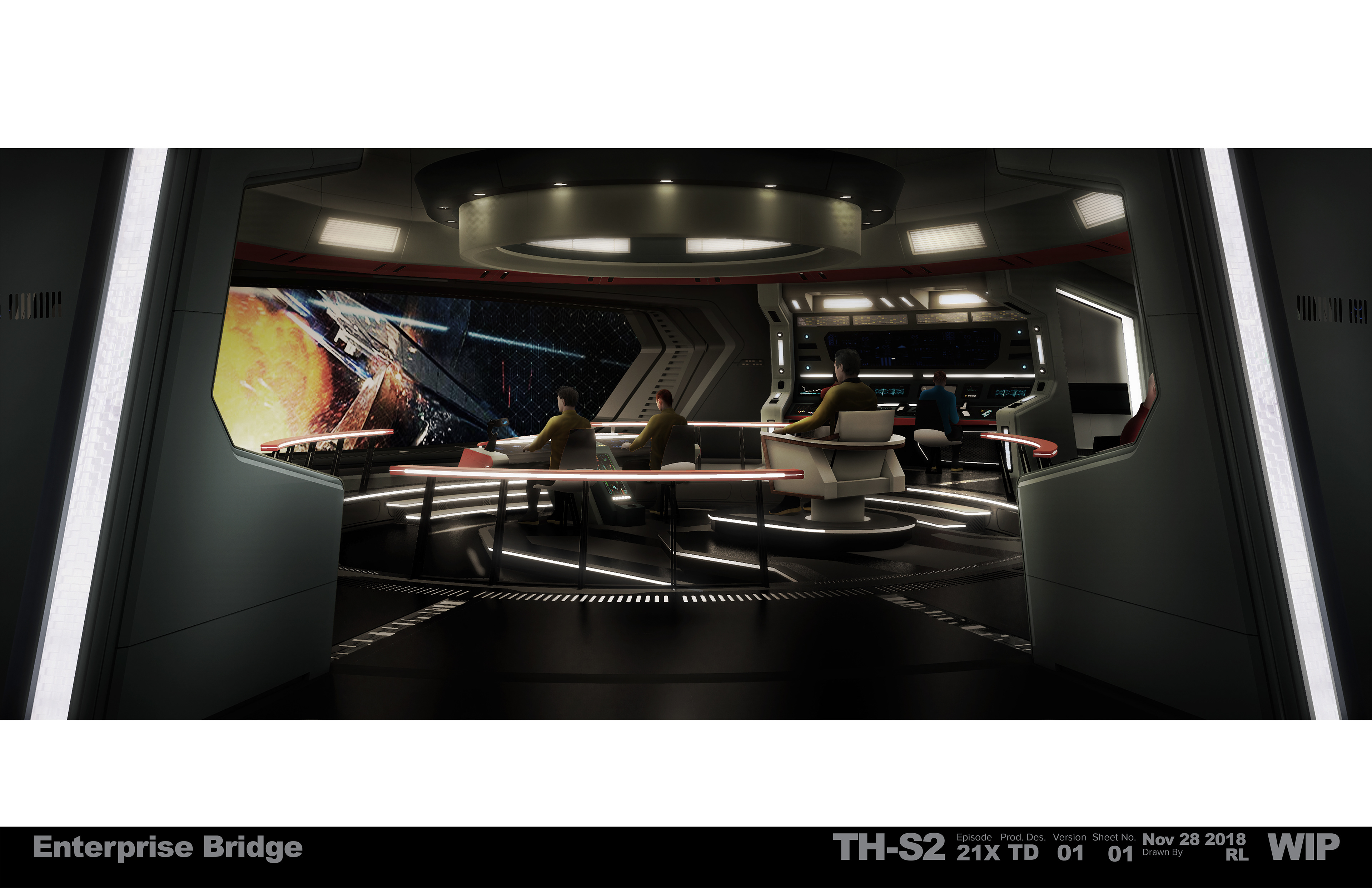 ST Discovery Season 2 : USS Enterprise Bridge with Final Main View Screen