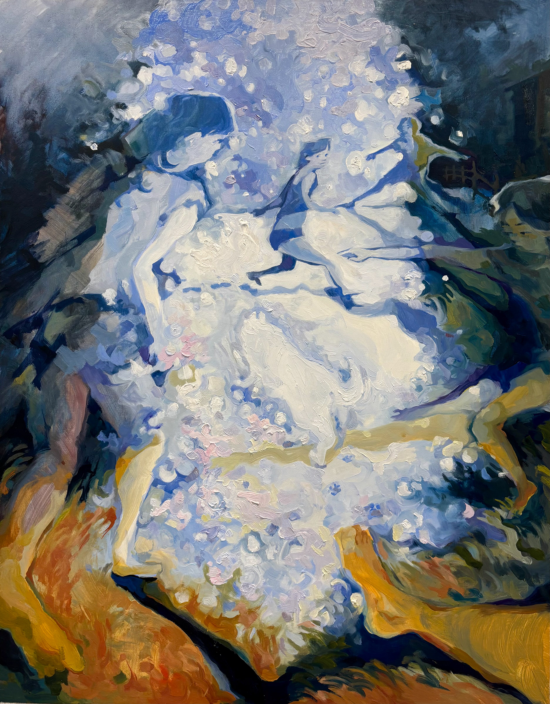 The Chase, 28 x 36, oil on canvas