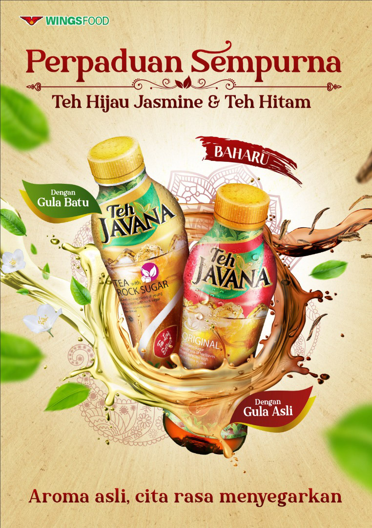 Teh Javana new product launch key visual — RTD tea beverage FMCG design by Laugh Contagious Malaysia