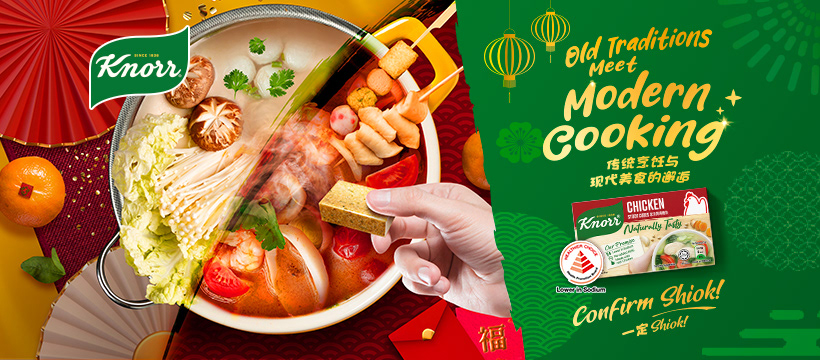 Knorr CNY 2024 hotpot-inspired campaign key visual — festive food FMCG design by Laugh Contagious Malaysia