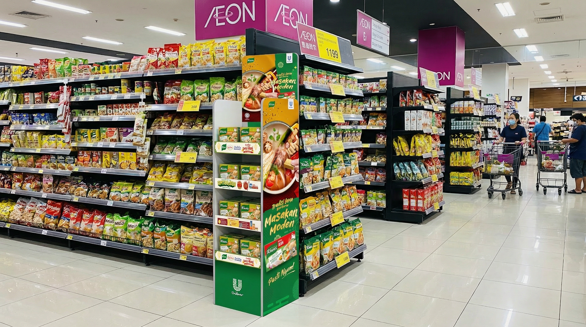 Retail visibility tuned for the height of CNY grocery shopping.