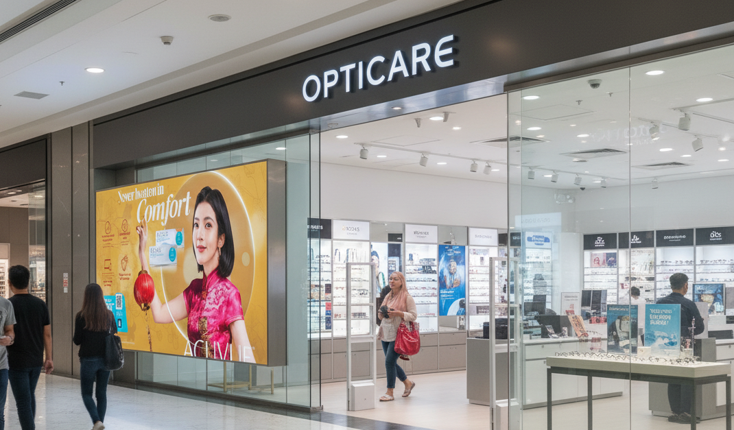 Optical storefront display