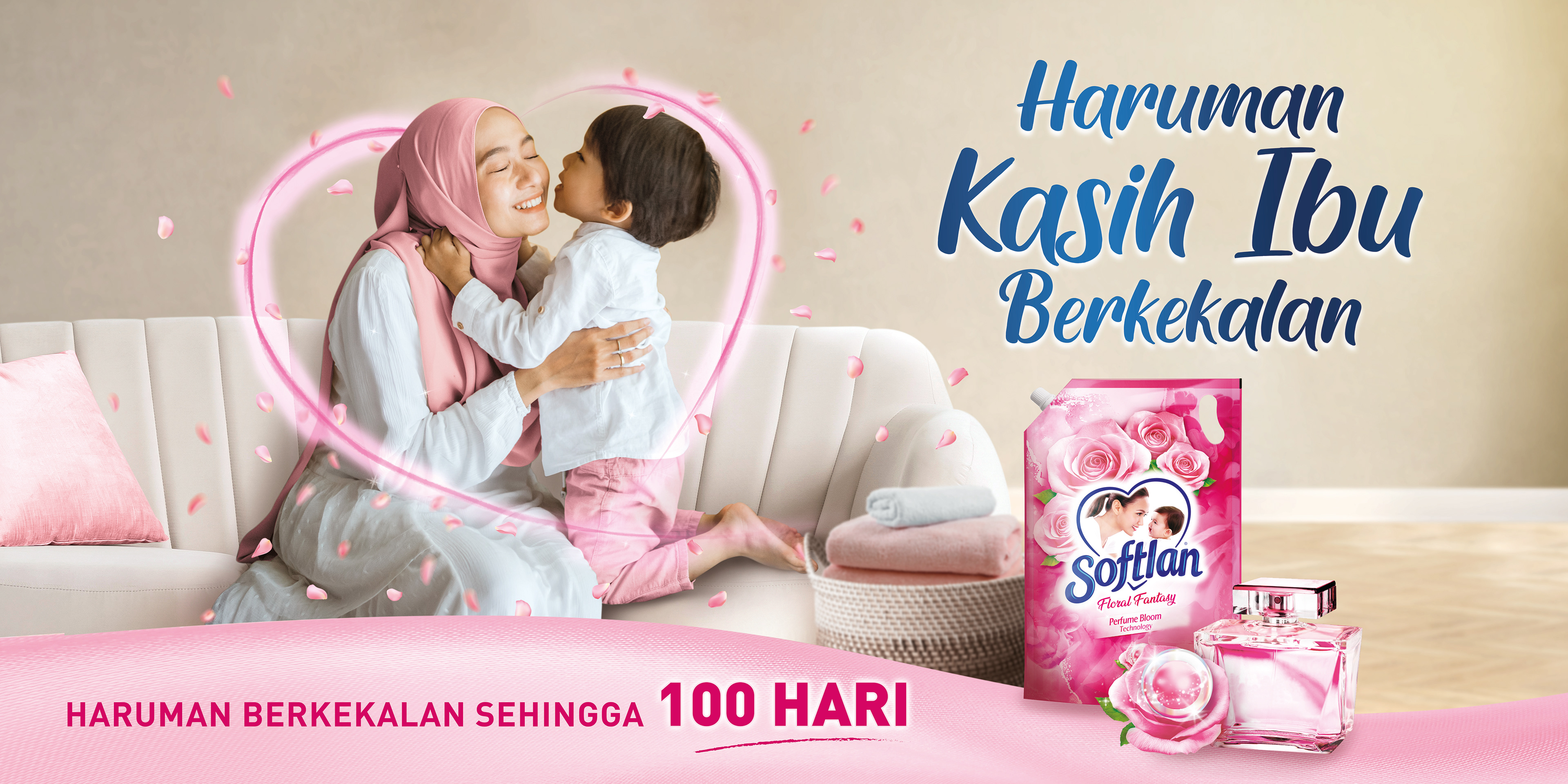 A family moment — emotional warmth anchoring the brand's sensory promise.