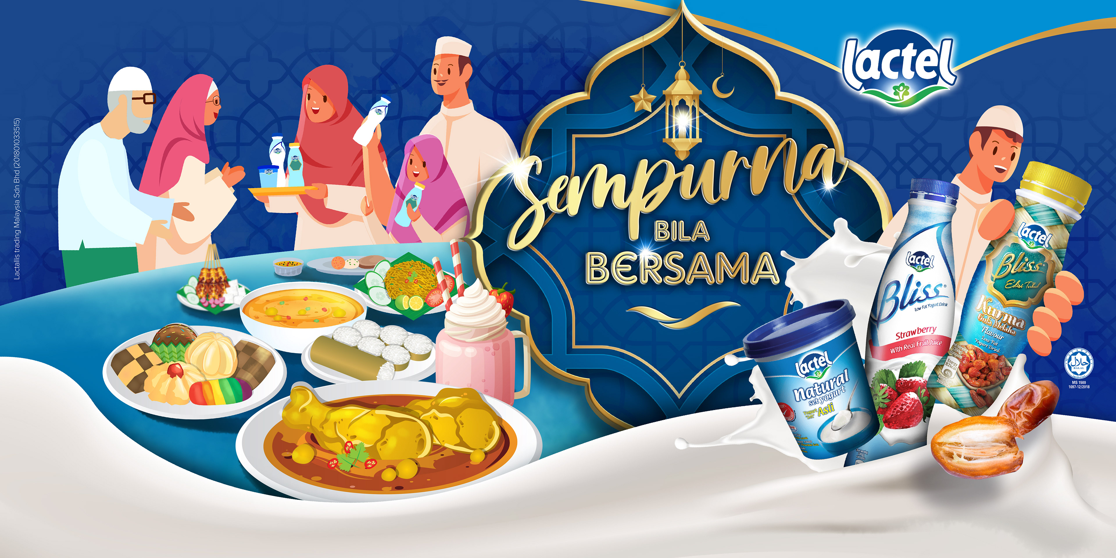 Lactel Raya 2022 festive campaign key visual — Hari Raya dairy FMCG design by Laugh Contagious Malaysia