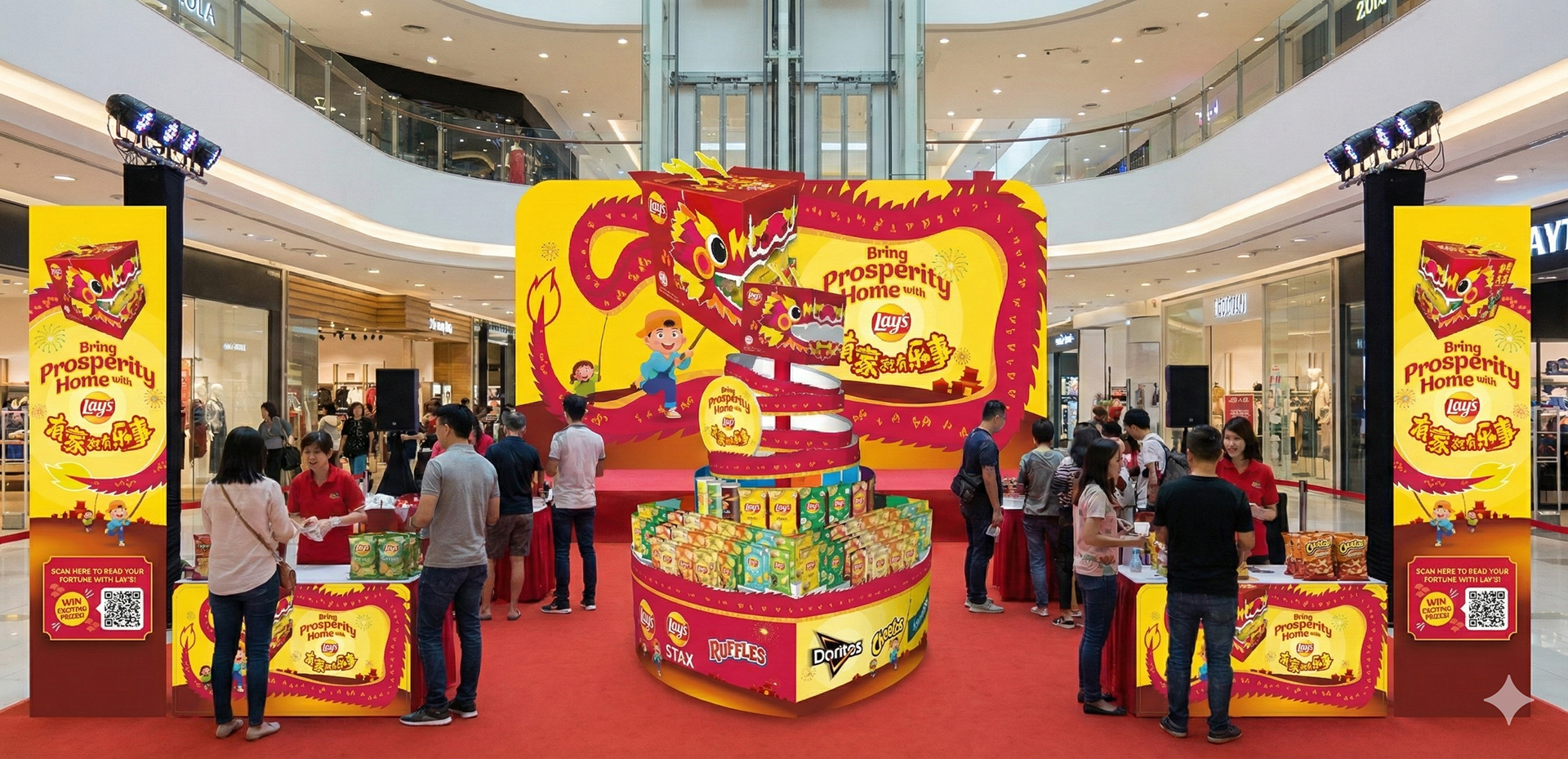 Lay's CNY 2024 festive POSM by Laugh Contagious Communications, creative agency in Kuala Lumpur