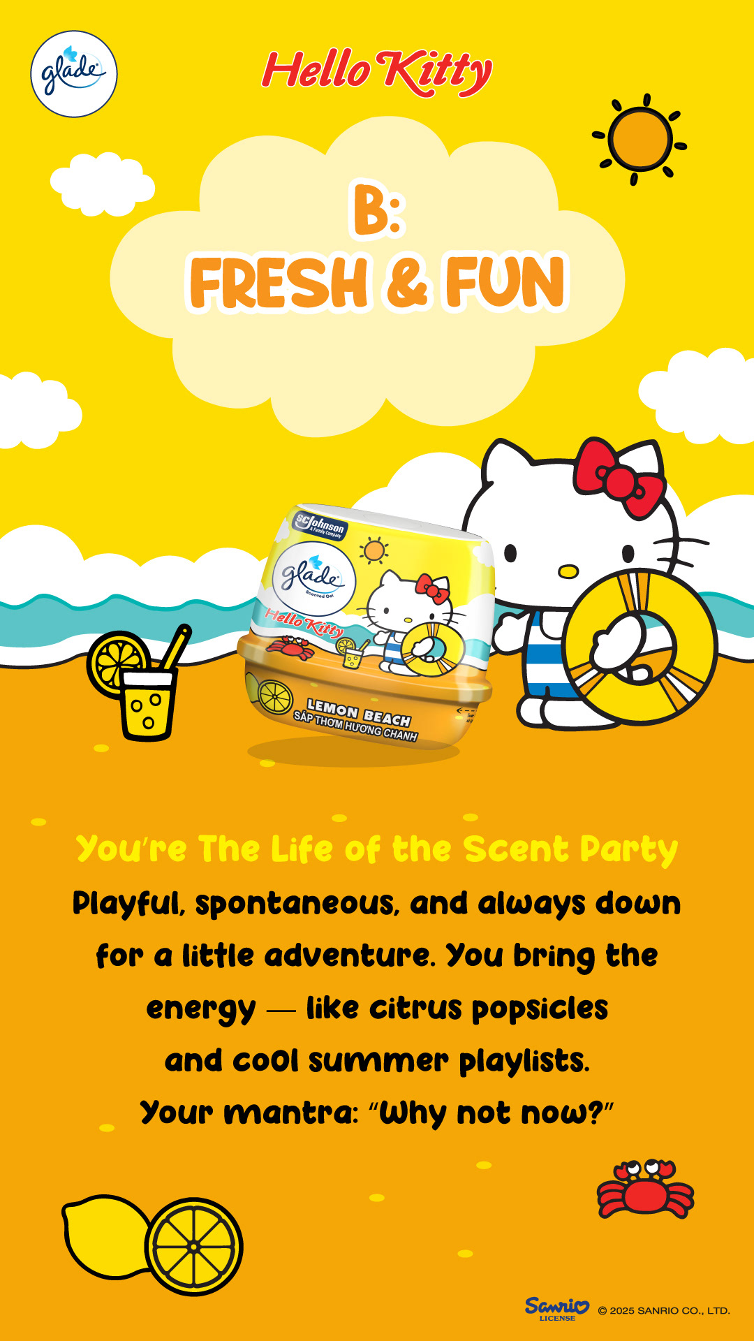 Glade x Hello Kitty Instagram story assets